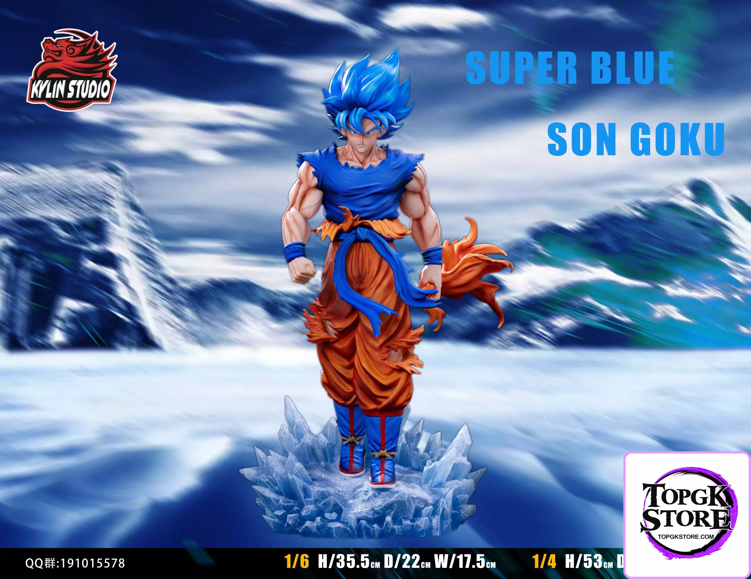 Kylin Studio – Dragon Ball Super Blue Super Saiyan God Series Goku - Photo 1 | TopGKStore