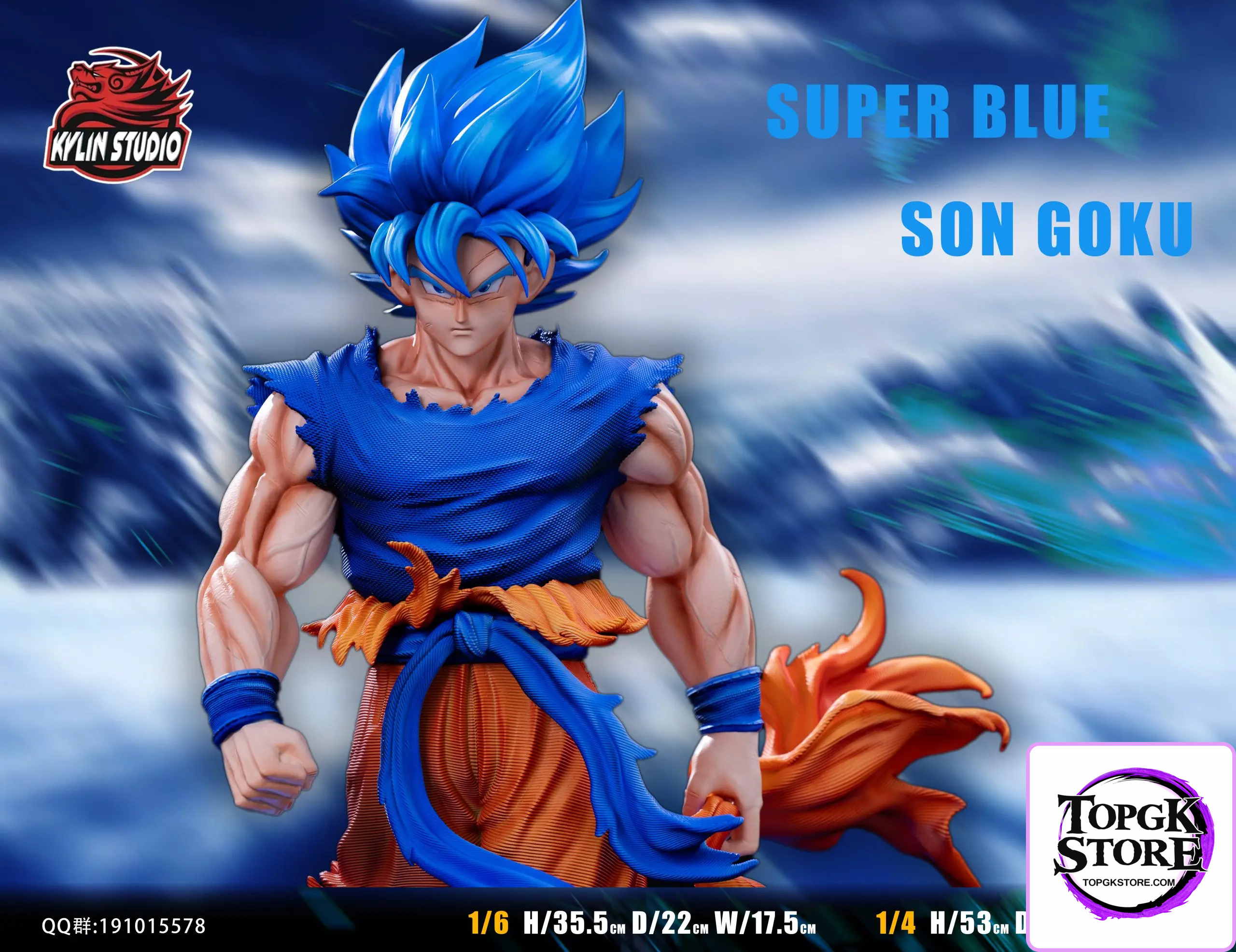 Kylin Studio – Dragon Ball Super Blue Super Saiyan God Series Goku - Photo 2 | TopGKStore