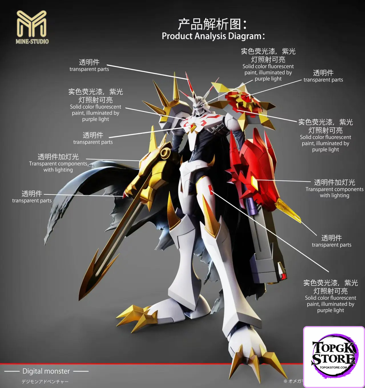 MINE Studio – Digimon Omegamon Series #2 Omegamon Alter-S - Photo 3 | TopGKStore
