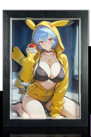 B&W Studio – Neon Genesis Evangelion Pikachu Girls Series Decorative Painting #8 Rei Ayanami 3D Decorative Painting