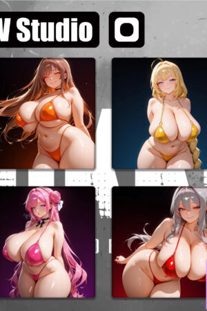 B&W Studio – Goddess of Victory: Nikke Swimsuit Fridge Magnets Part 1 Rapi & Rapunzel & Dorothy & Scarl