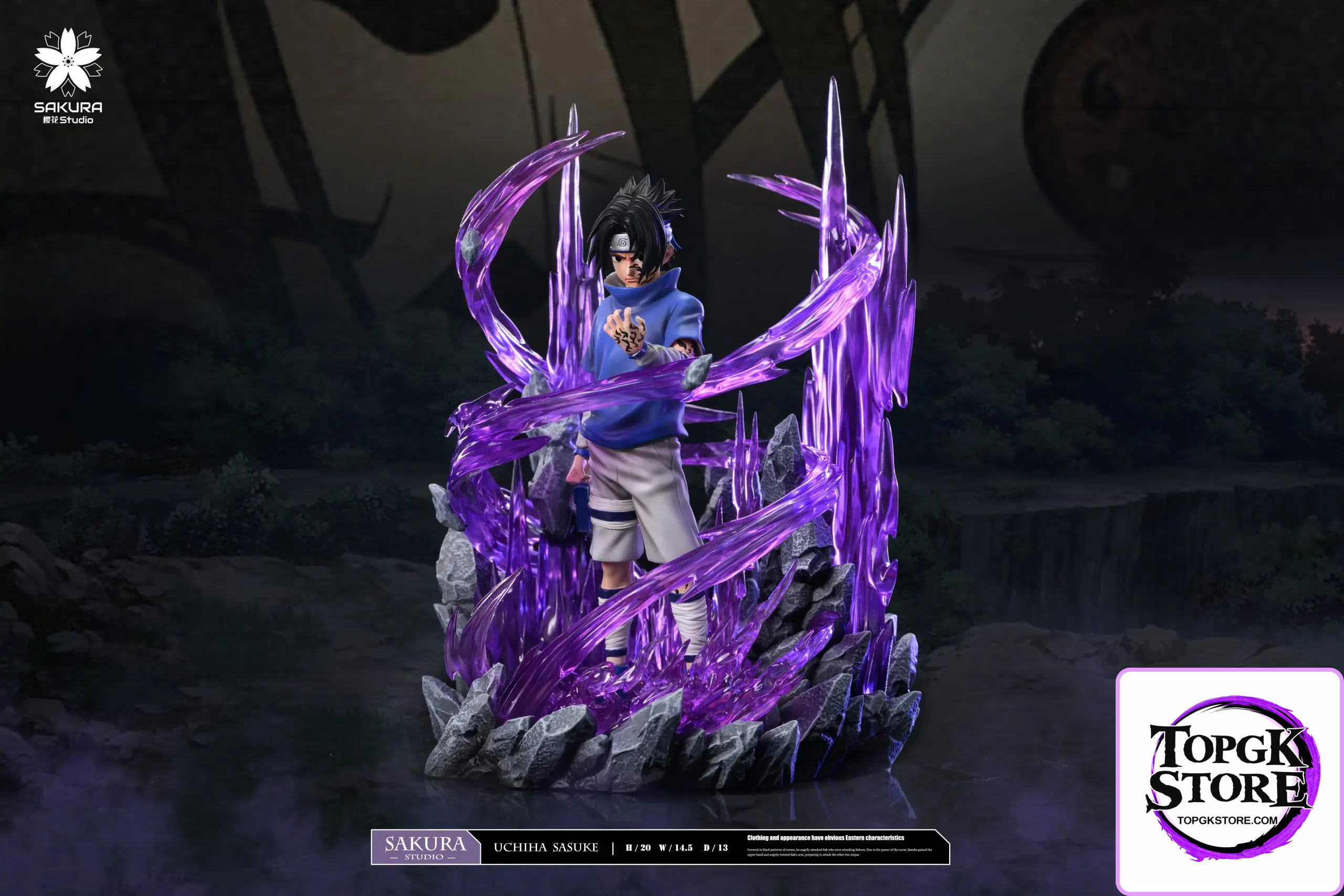 SAKURA Studio – Naruto Light Statue Resonance Series 9th Series Uchiha Sasuke - Photo 3 | TopGKStore
