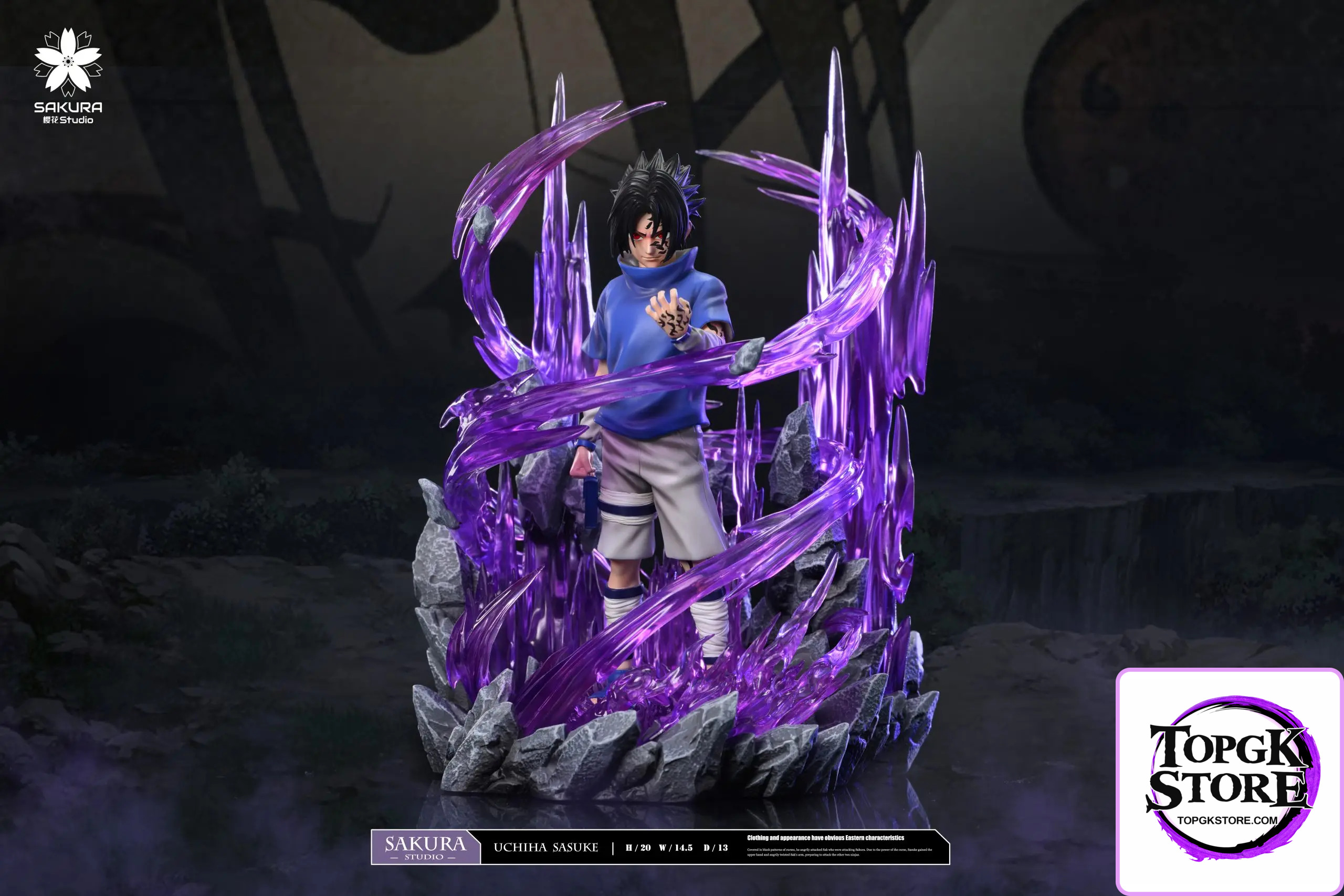 SAKURA Studio – Naruto Light Statue Resonance Series 9th Series Uchiha Sasuke - Photo 2 | TopGKStore