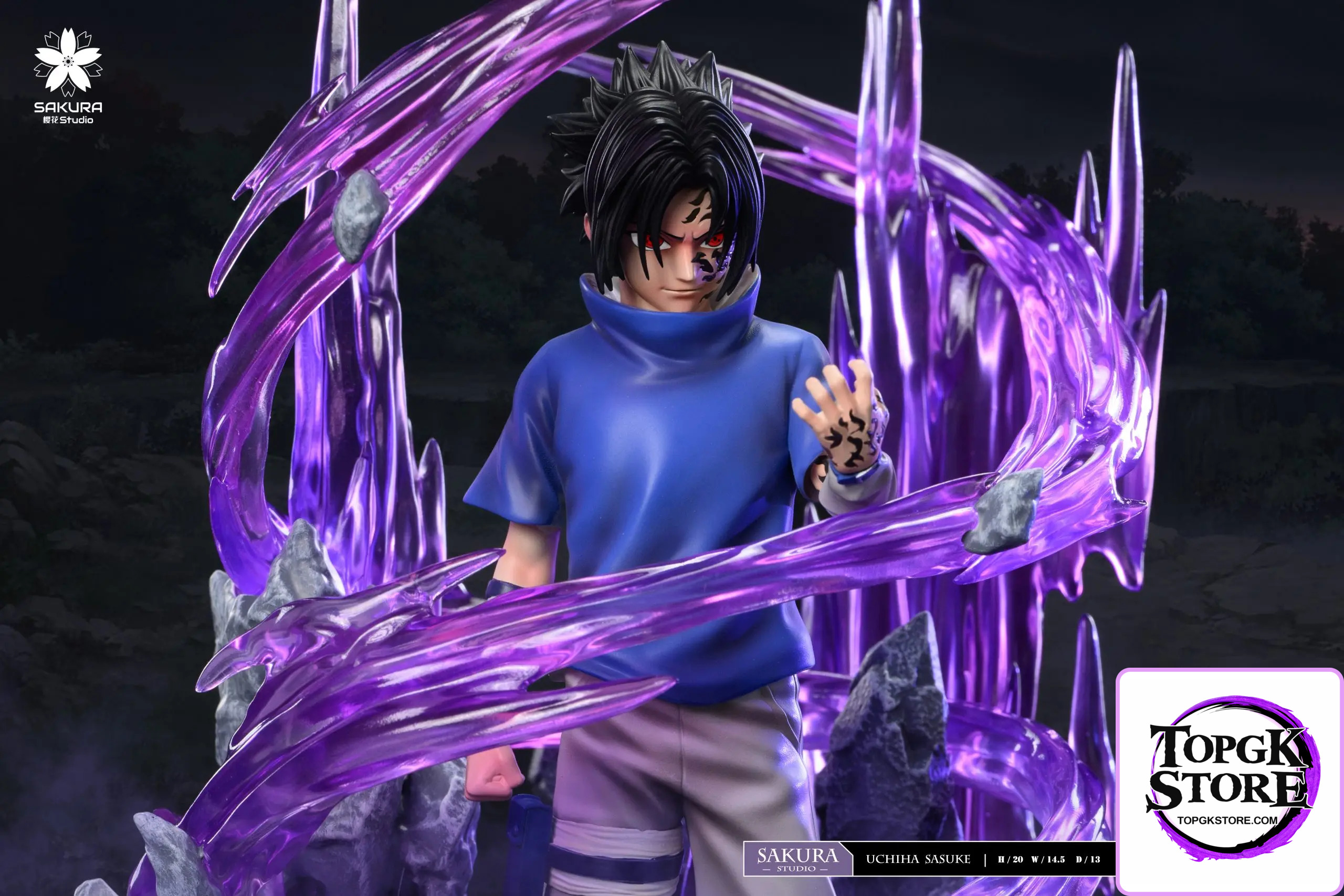 SAKURA Studio – Naruto Light Statue Resonance Series 9th Series Uchiha Sasuke - Photo 5 | TopGKStore