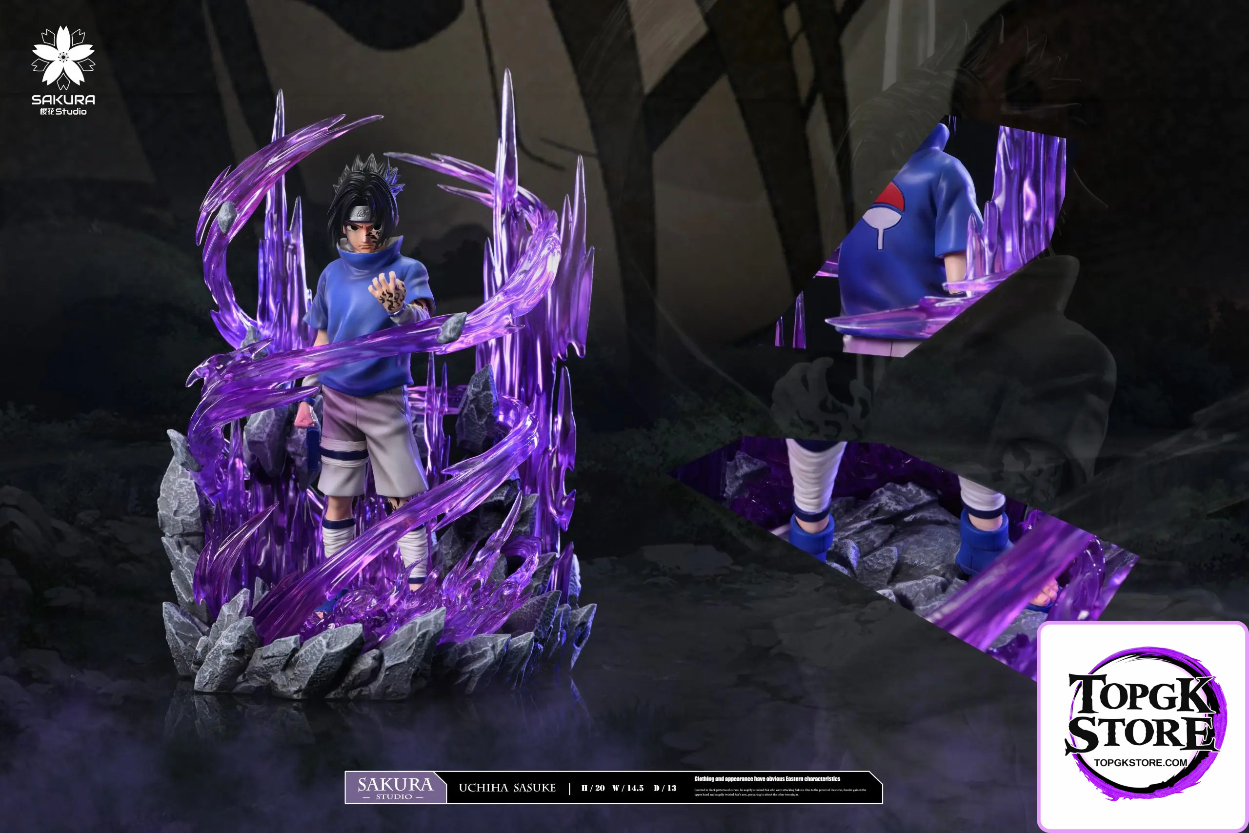 SAKURA Studio – Naruto Light Statue Resonance Series 9th Series Uchiha Sasuke - Photo 8 | TopGKStore