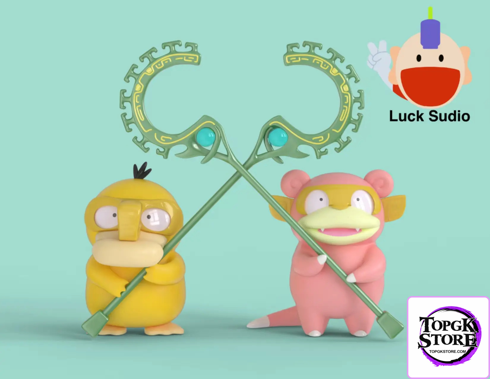 BBD Studio & Luck studio – Pokémon Slowpoke&Psyduck cos Barrier Beast - Photo 1 | TopGKStore