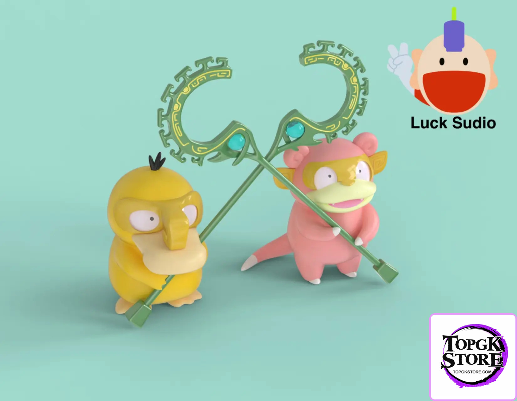 BBD Studio & Luck studio – Pokémon Slowpoke&Psyduck cos Barrier Beast - Photo 2 | TopGKStore