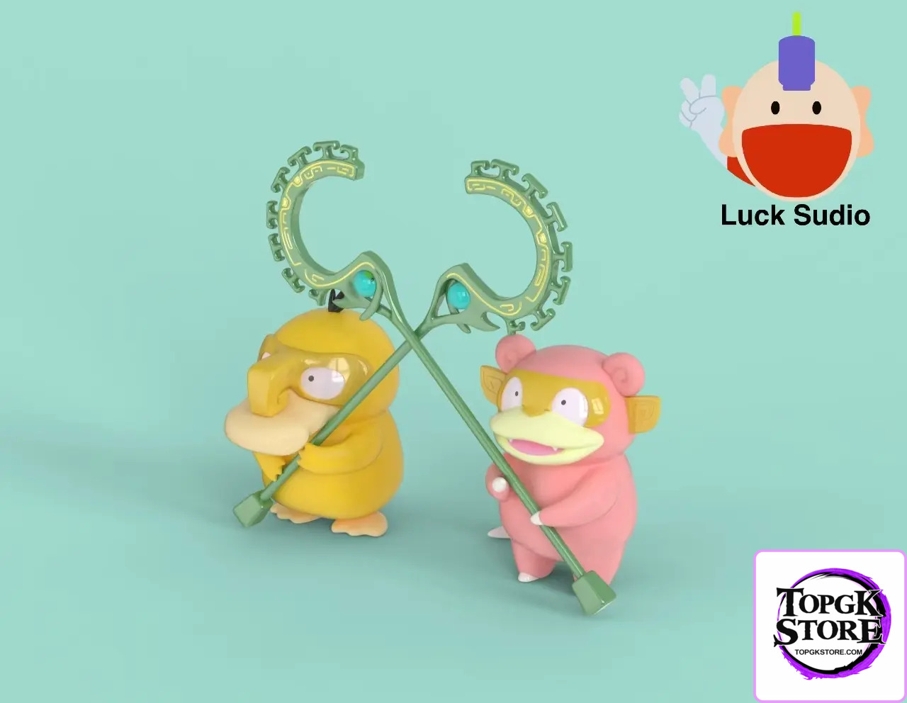 BBD Studio & Luck studio – Pokémon Slowpoke&Psyduck cos Barrier Beast - Photo 3 | TopGKStore