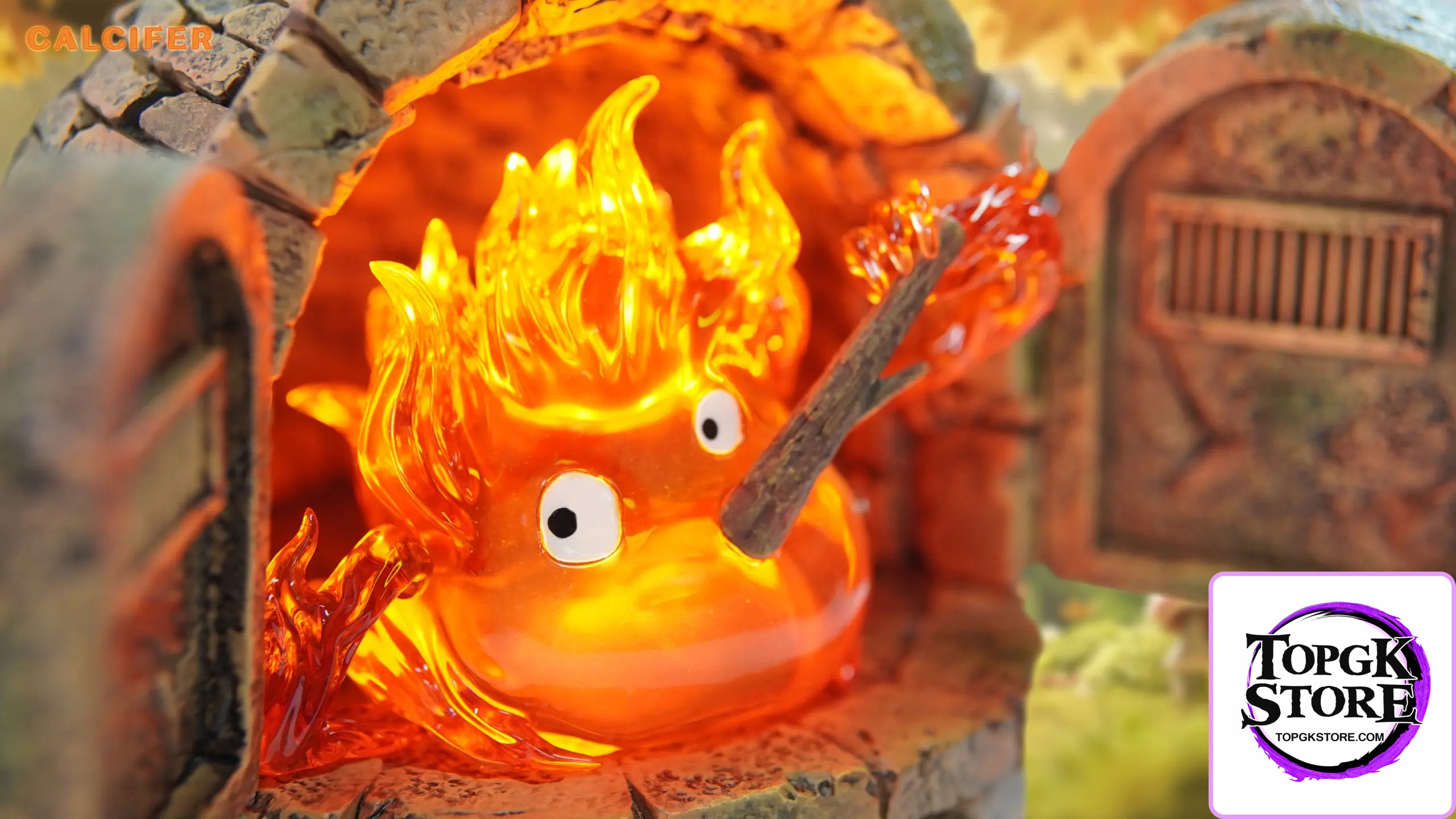 Hit Face Studio – Howl’s Moving Castle Hayao Miyazaki Fortune Series #2 Calcifer in the Fireplace - Photo 2 | Top