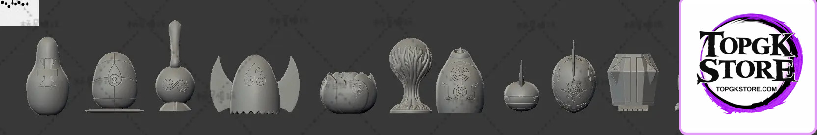 Qiao Wu Mo Wan Studio – Digimon Digi-Egg Armor Set (12 pieces) - Photo 2 | TopGKStore