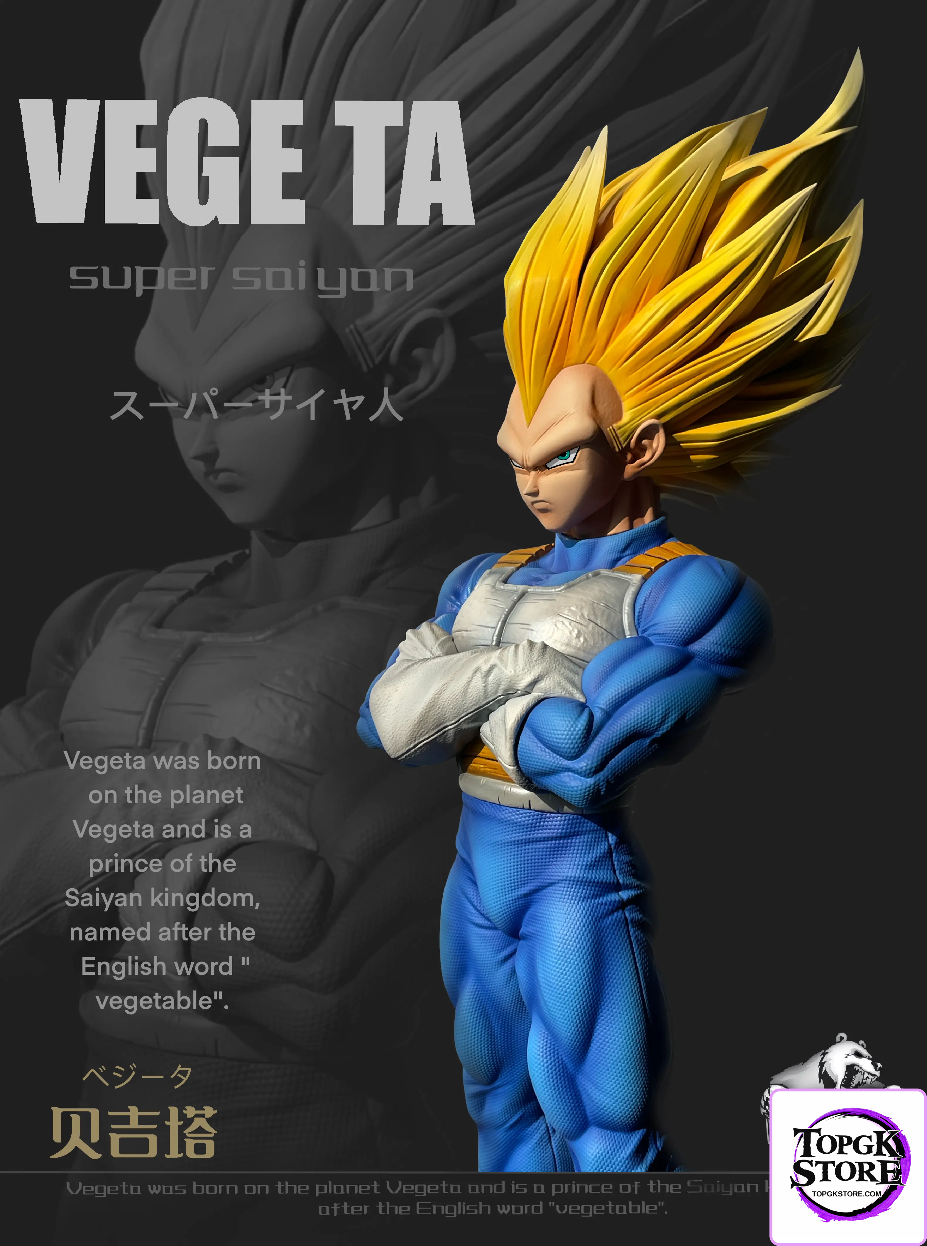 Violent Bear Studio – Dragon Ball DAIMA Super Saiyan 3 Vegeta - Photo 3 | TopGKStore