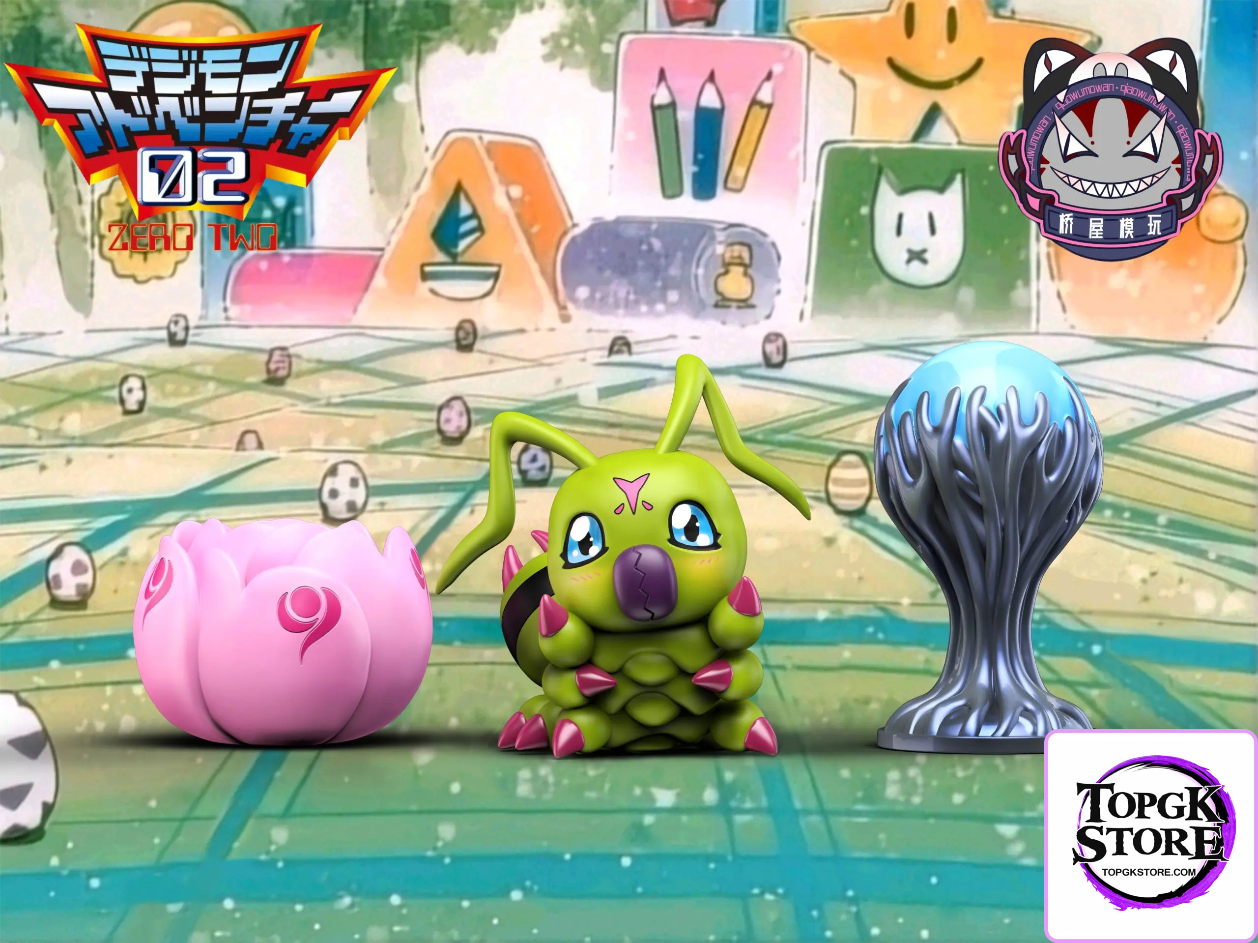 Qiao Wu Mo Wan Studio – Digimon DigiTama #4 Wormmon - Photo 1 | TopGKStore
