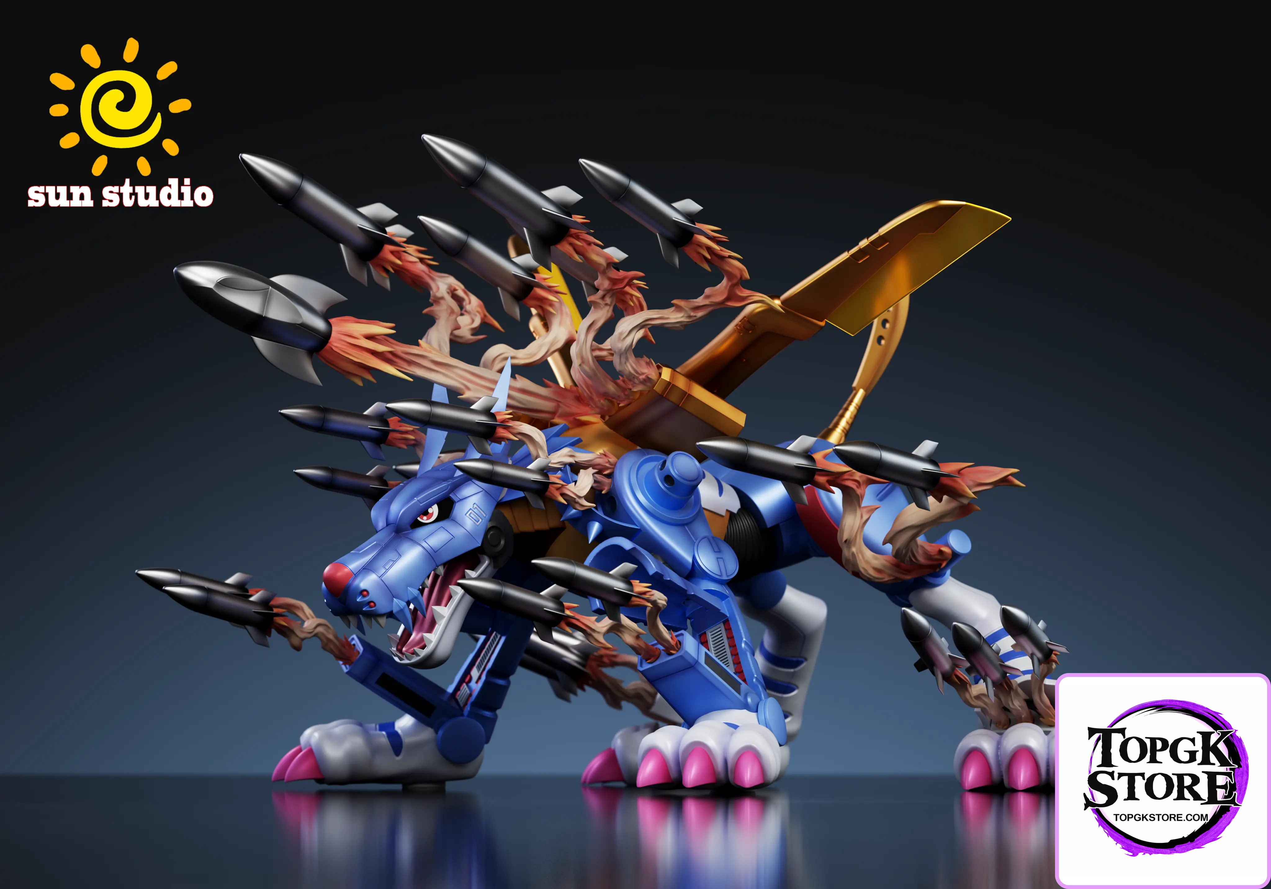 Sun Studio – Digimon Metal Garurumon - Photo 1 | TopGKStore