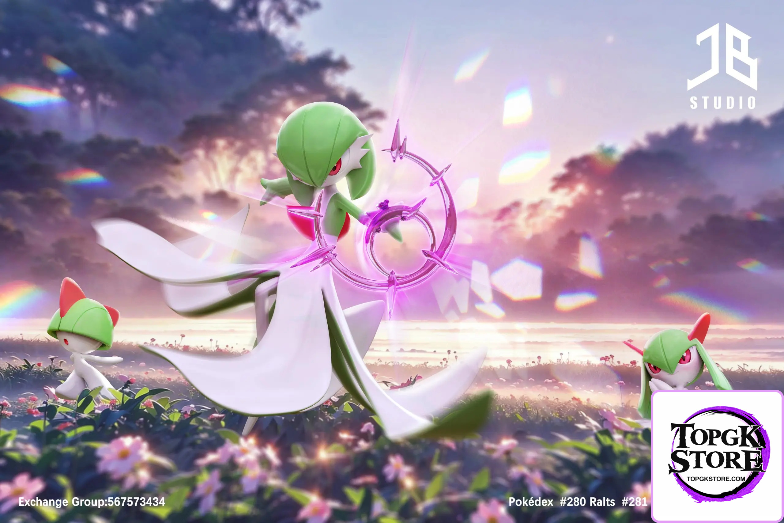 JB Studio – Pokémon Pokédex Series Ralts & Kirlia & Gardevoir - Photo 1 | TopGKStore