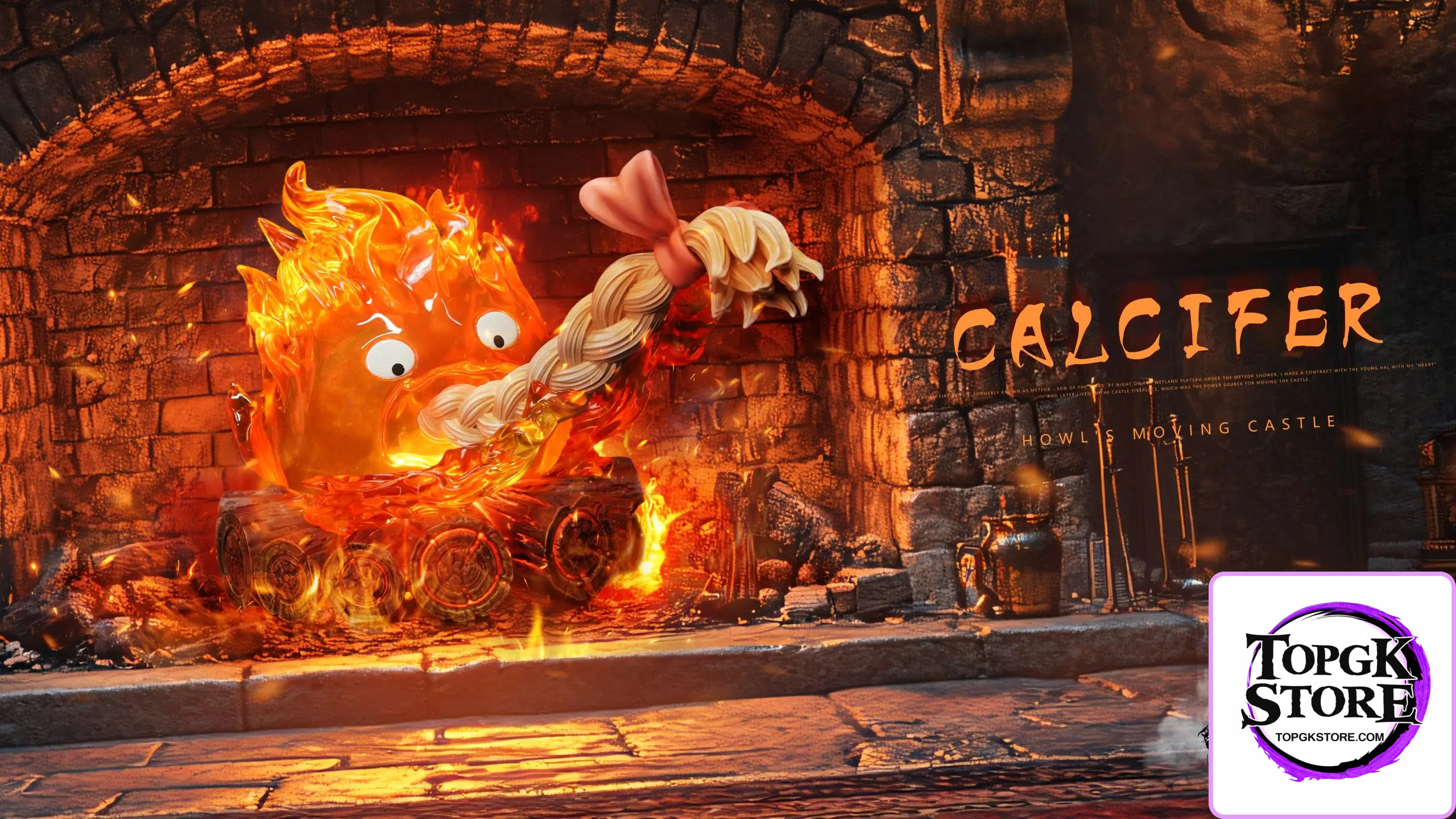 Long Miao Studio – Howl’s Moving Castle Calcifer eating hair - Photo 3 | TopGKStore