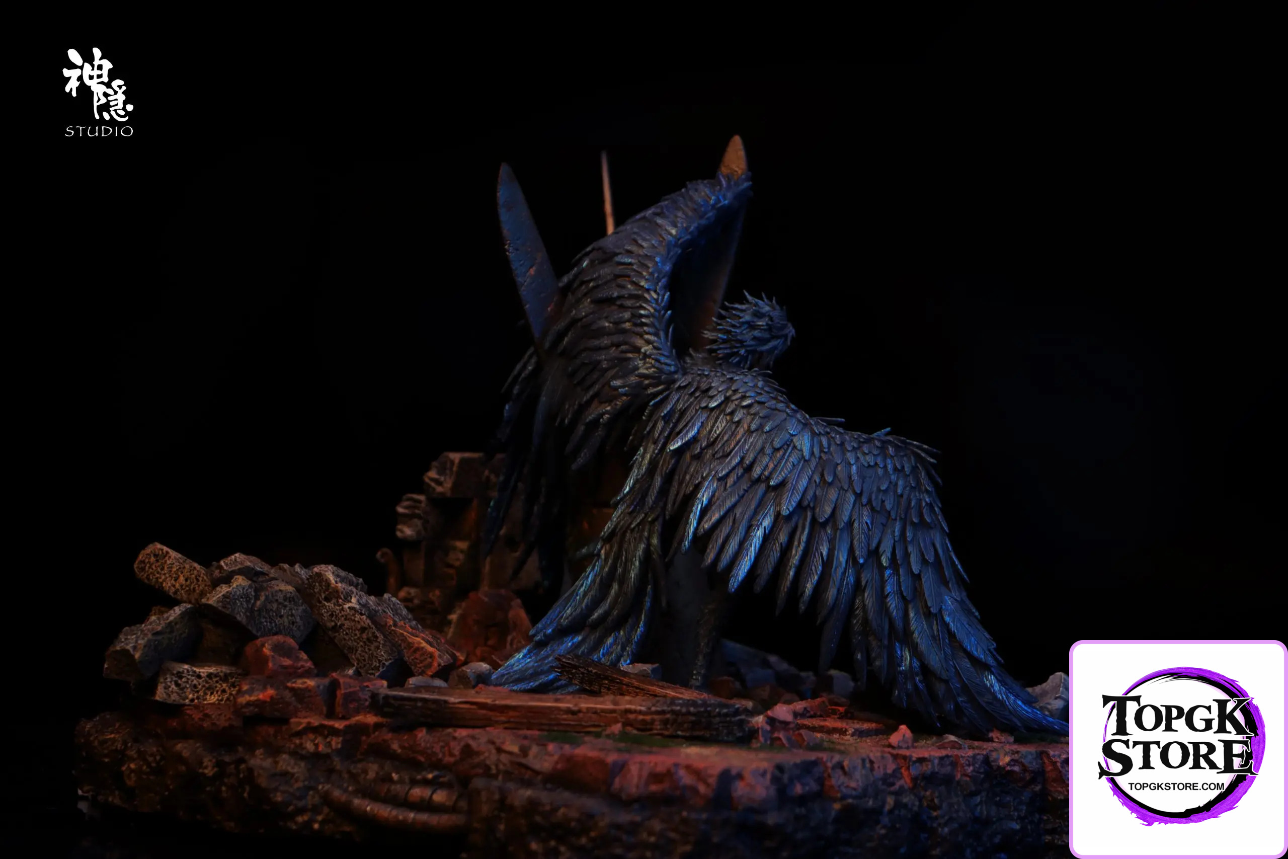 Shen Yin Studio – Howl’s Moving Castle Silhouette Moments Series Howl & Sophie Embrace Amidst the Flames - Ph