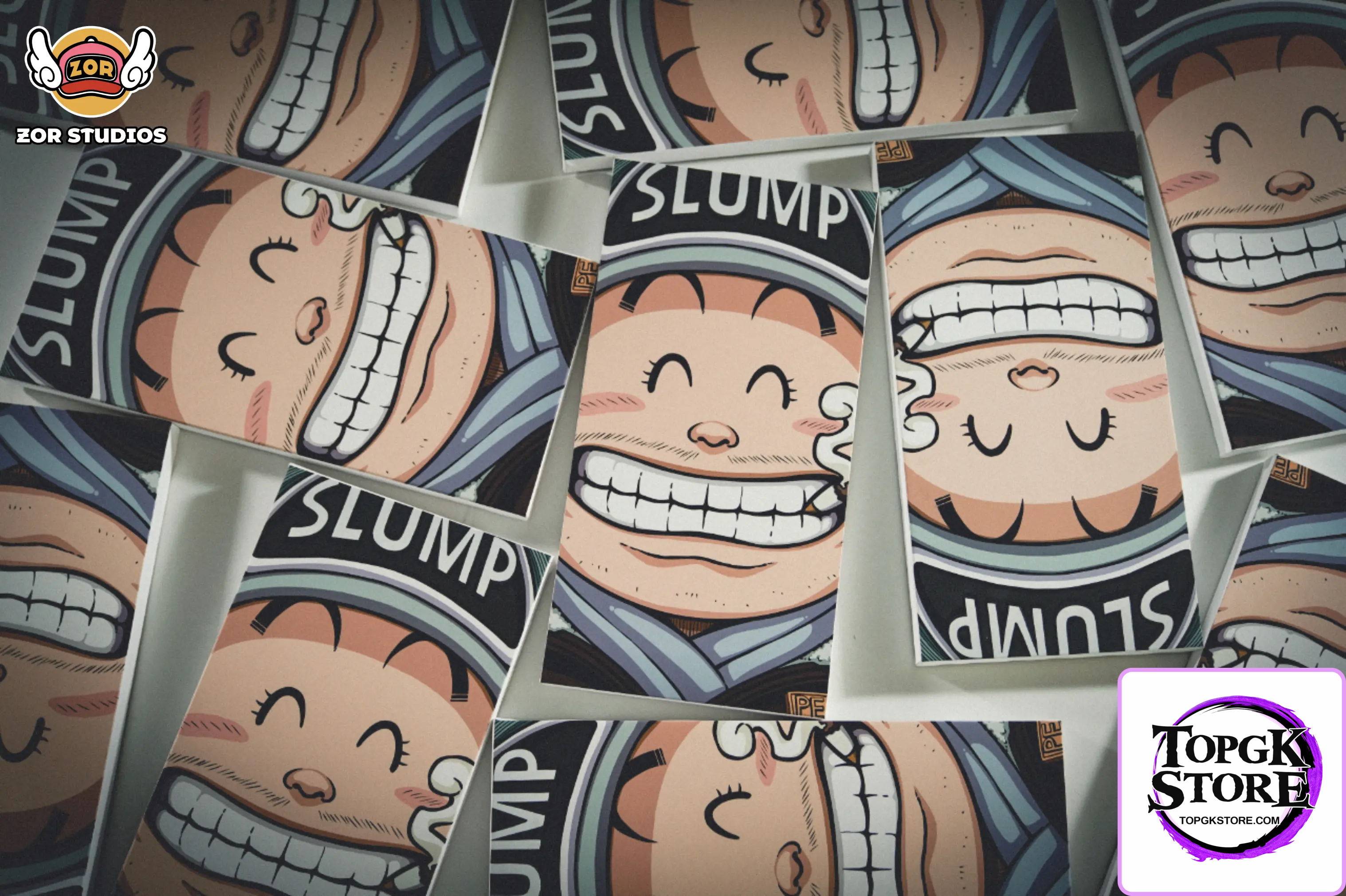 ZOR Studio – Dr. Slump Hand Painted Art Poster Penguin Village Smiley Squad - Photo 4 | TopGKStore