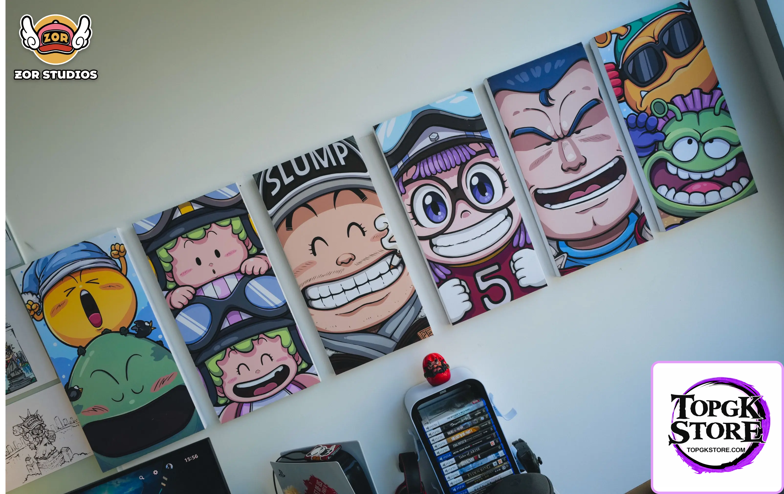 ZOR Studio – Dr. Slump Hand Painted Art Poster Penguin Village Smiley Squad - Photo 9 | TopGKStore