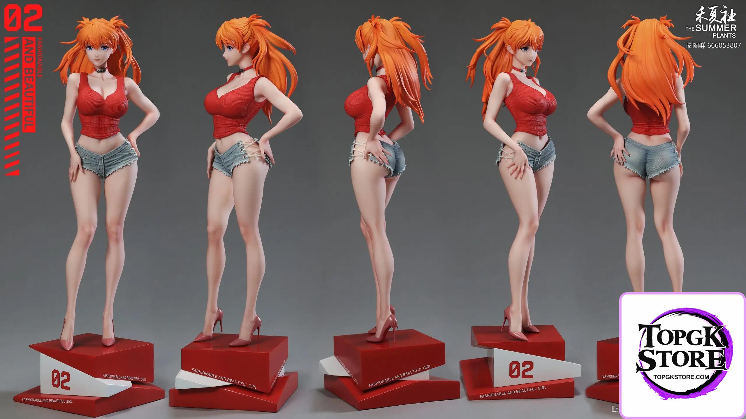 THE SUMMER PLANTS Studio – Neon Genesis Evangelion Summer Girlfriend Series Campus Belle Asuka - Photo 8 | TopGKStore