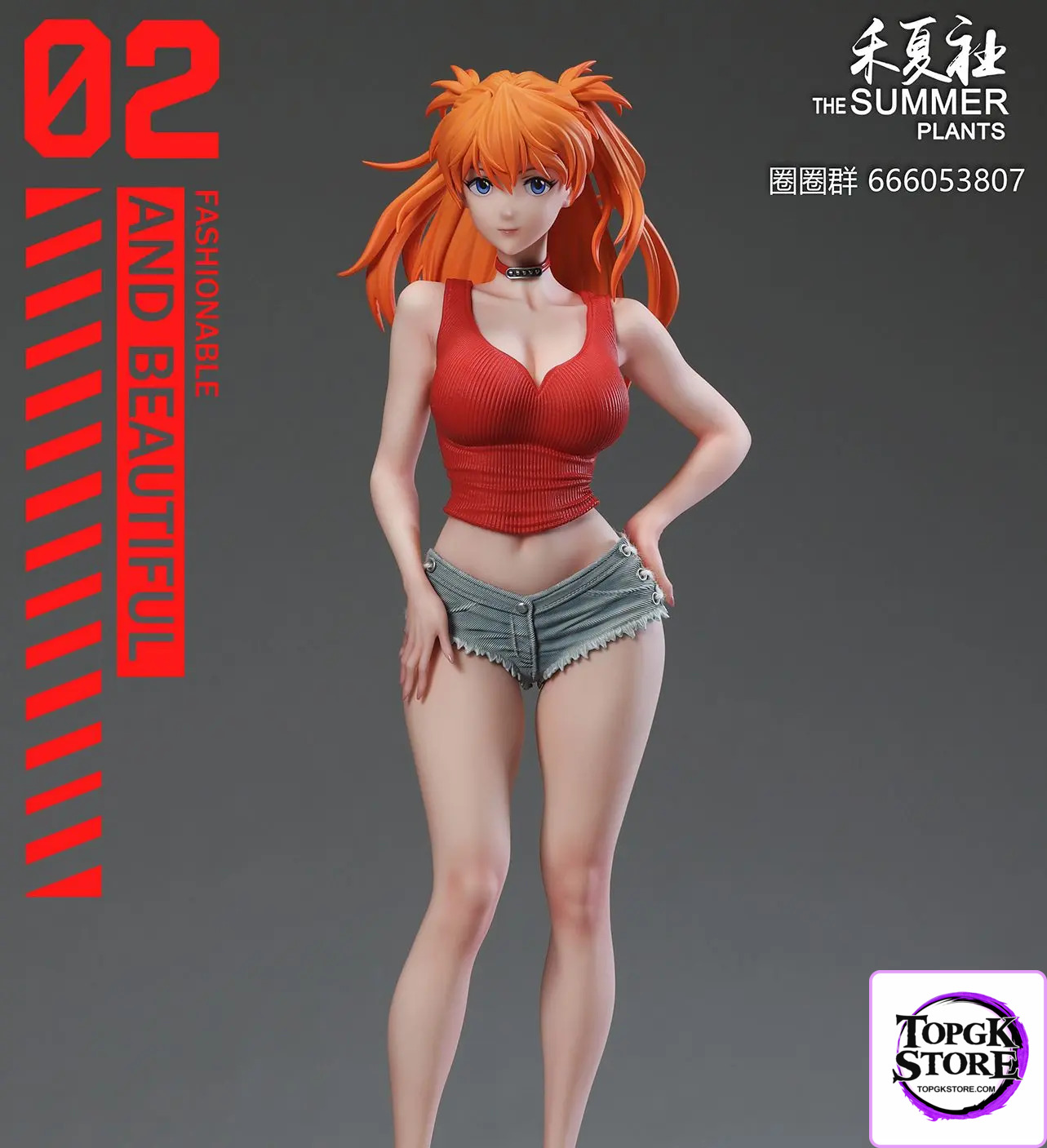 THE SUMMER PLANTS Studio – Neon Genesis Evangelion Summer Girlfriend Series Campus Belle Asuka - Photo 1 | TopGKStore