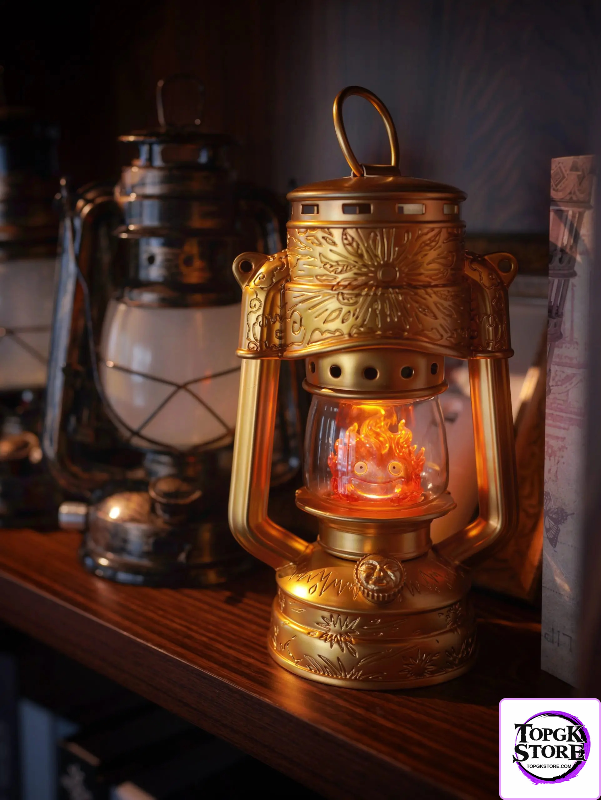 Long Miao Studio – Howl’s Moving Castle Hayao Miyazaki Series Kerosene Lamp Calcifer - Photo 2 | TopGKStore