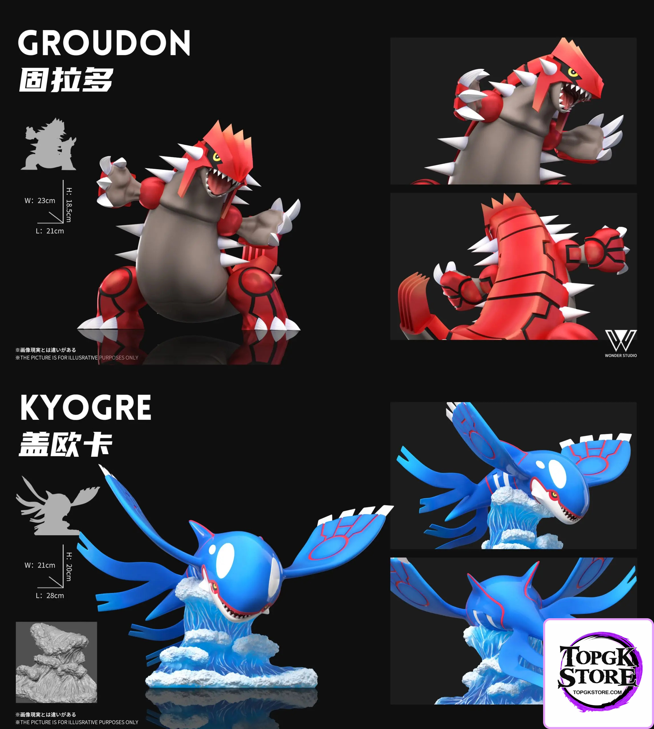 Wonder Studio – Pokémon Hoenn Region Three Gods Groudon & Kyogre & Rayquaza - Photo 3 | TopGKStore