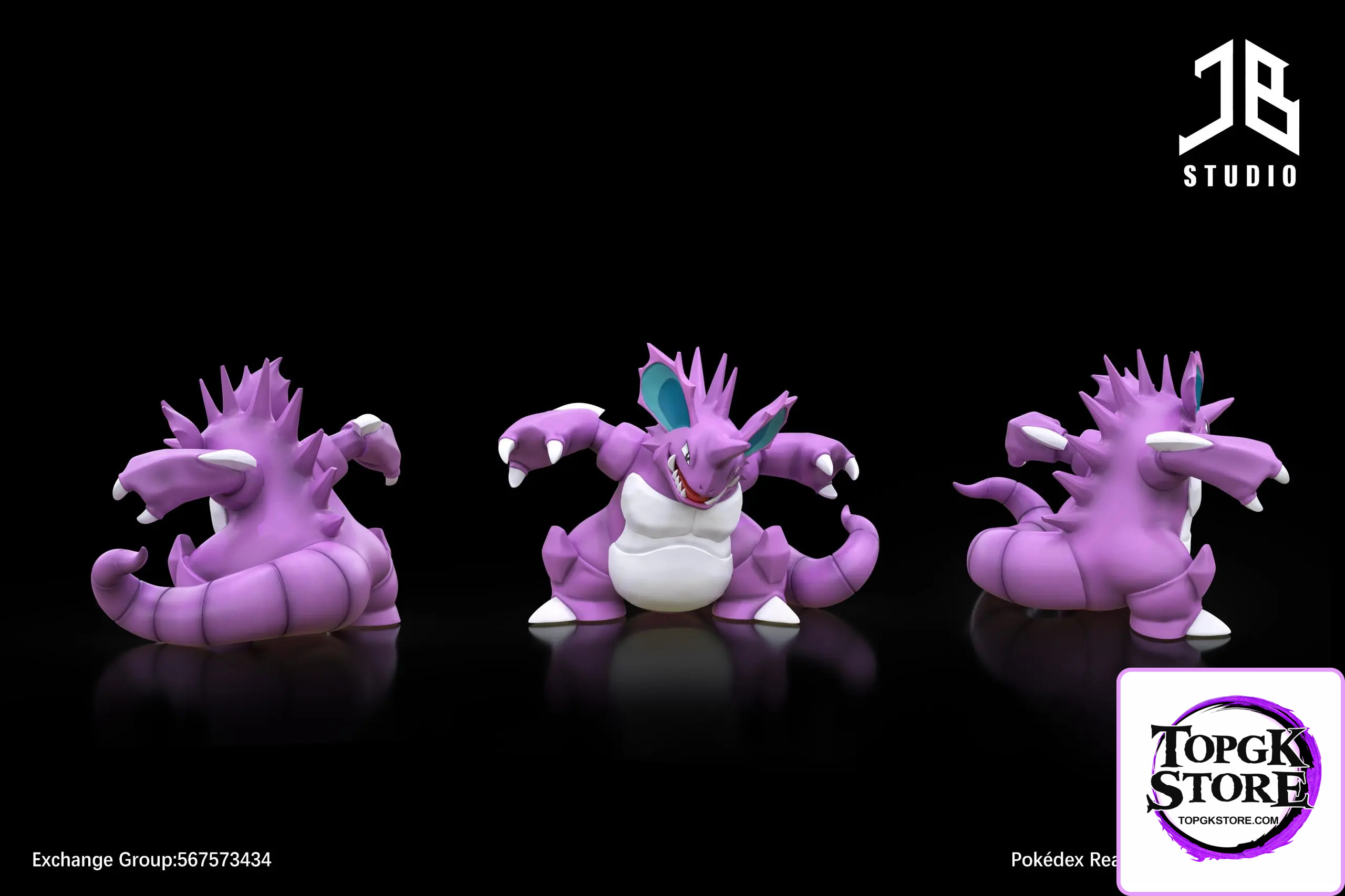 JB Studio – Pokémon Pokédex Real Series #034 Nidoking - Photo 2 | TopGKStore