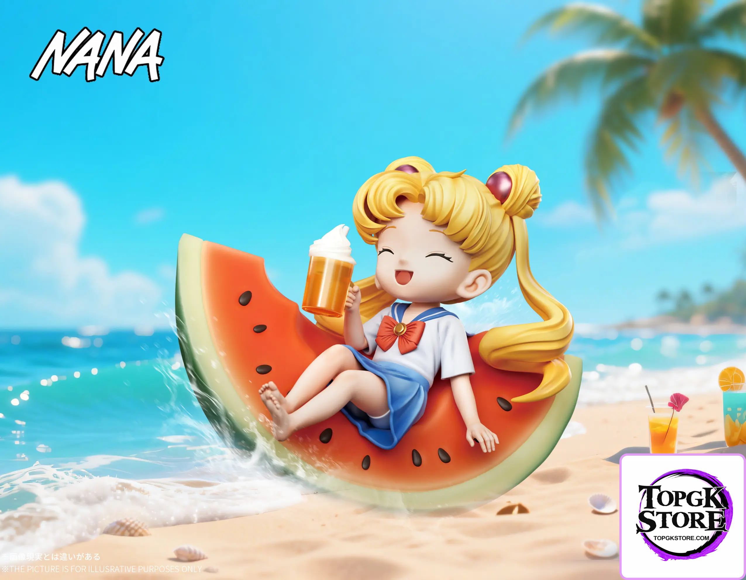 NANA Studio – Sailor Moon Summer Watermelon Pretty Girl Tsukino Usagi - Photo 1 | TopGKStore