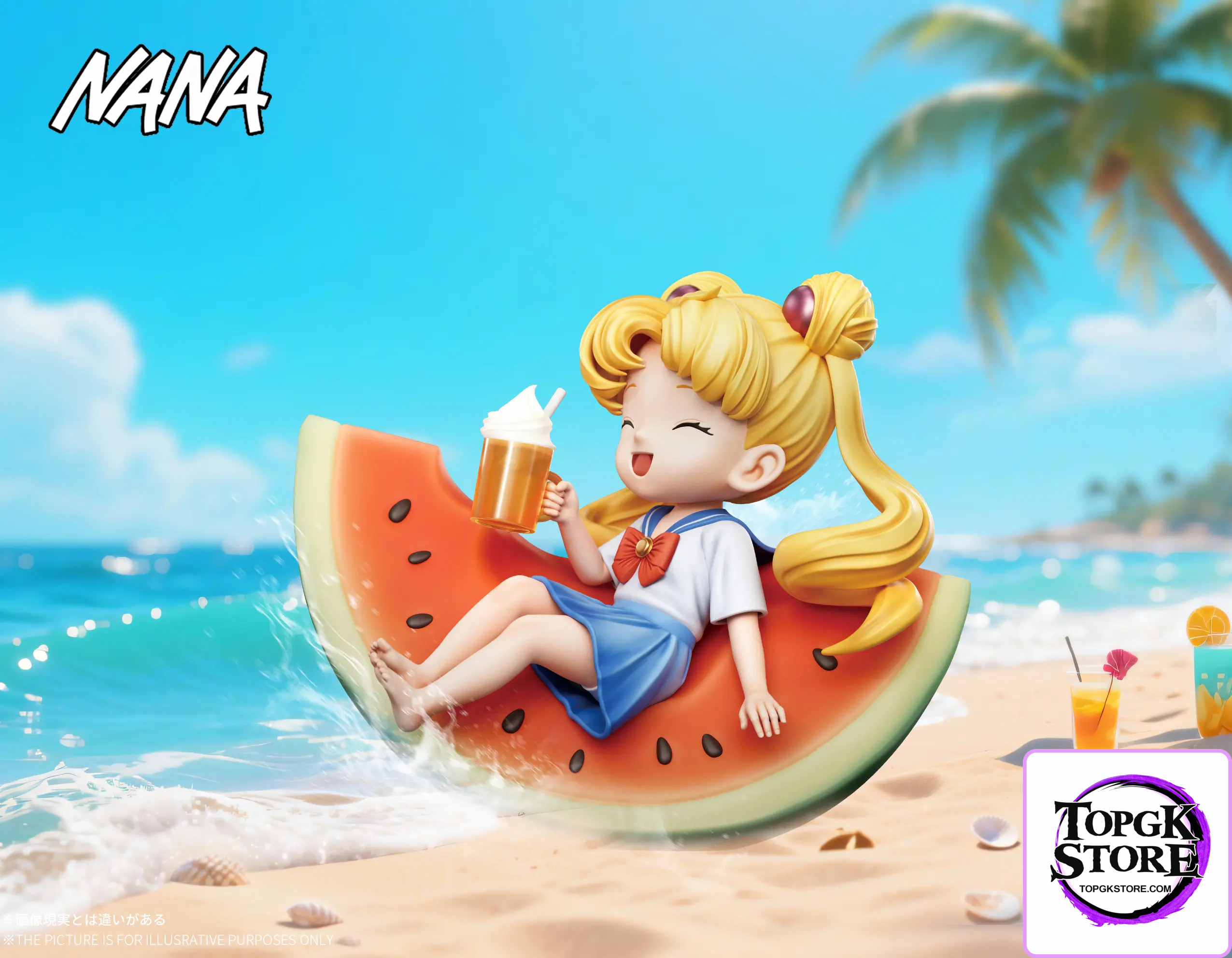 NANA Studio – Sailor Moon Summer Watermelon Pretty Girl Tsukino Usagi - Photo 2 | TopGKStore