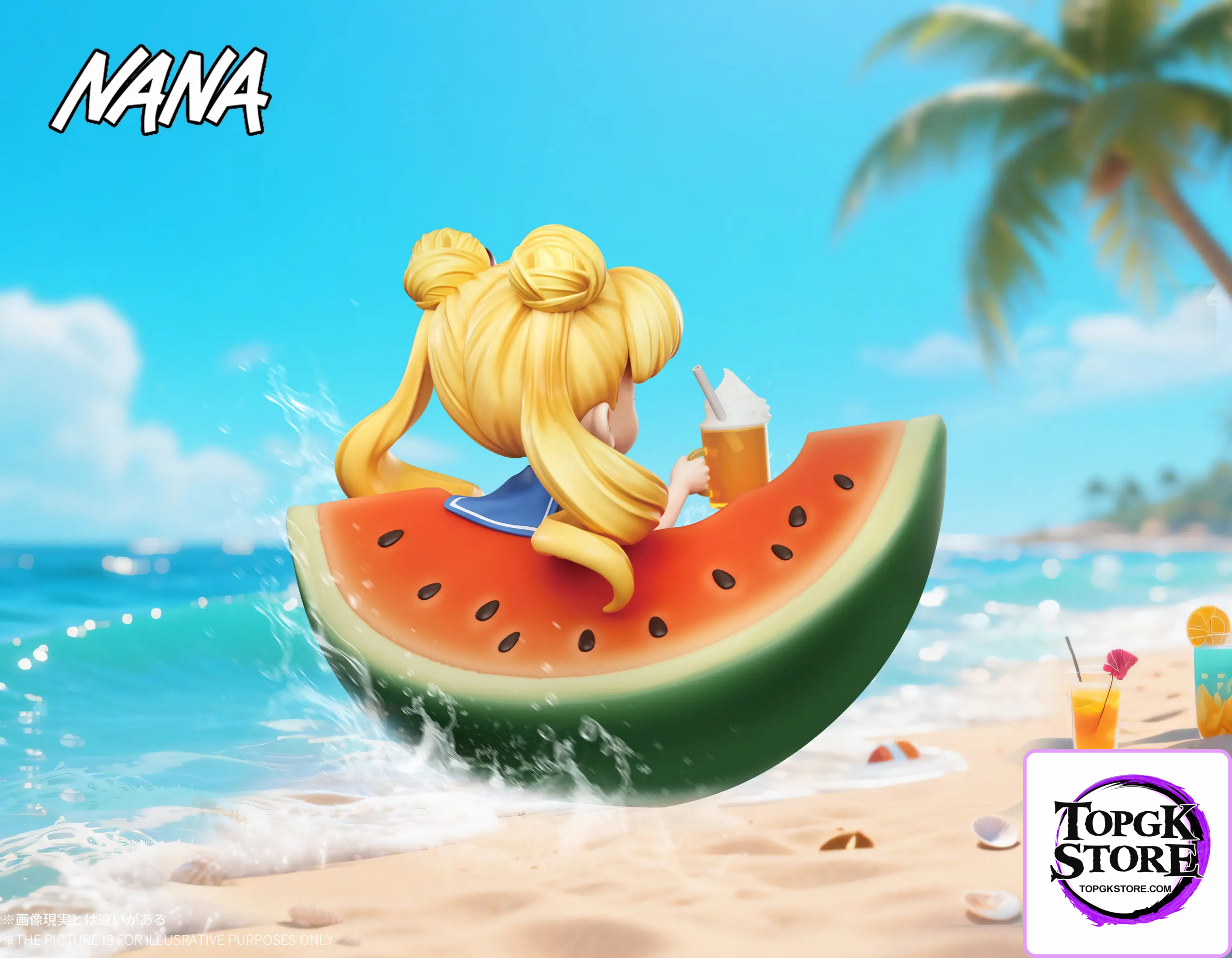 NANA Studio – Sailor Moon Summer Watermelon Pretty Girl Tsukino Usagi - Photo 3 | TopGKStore