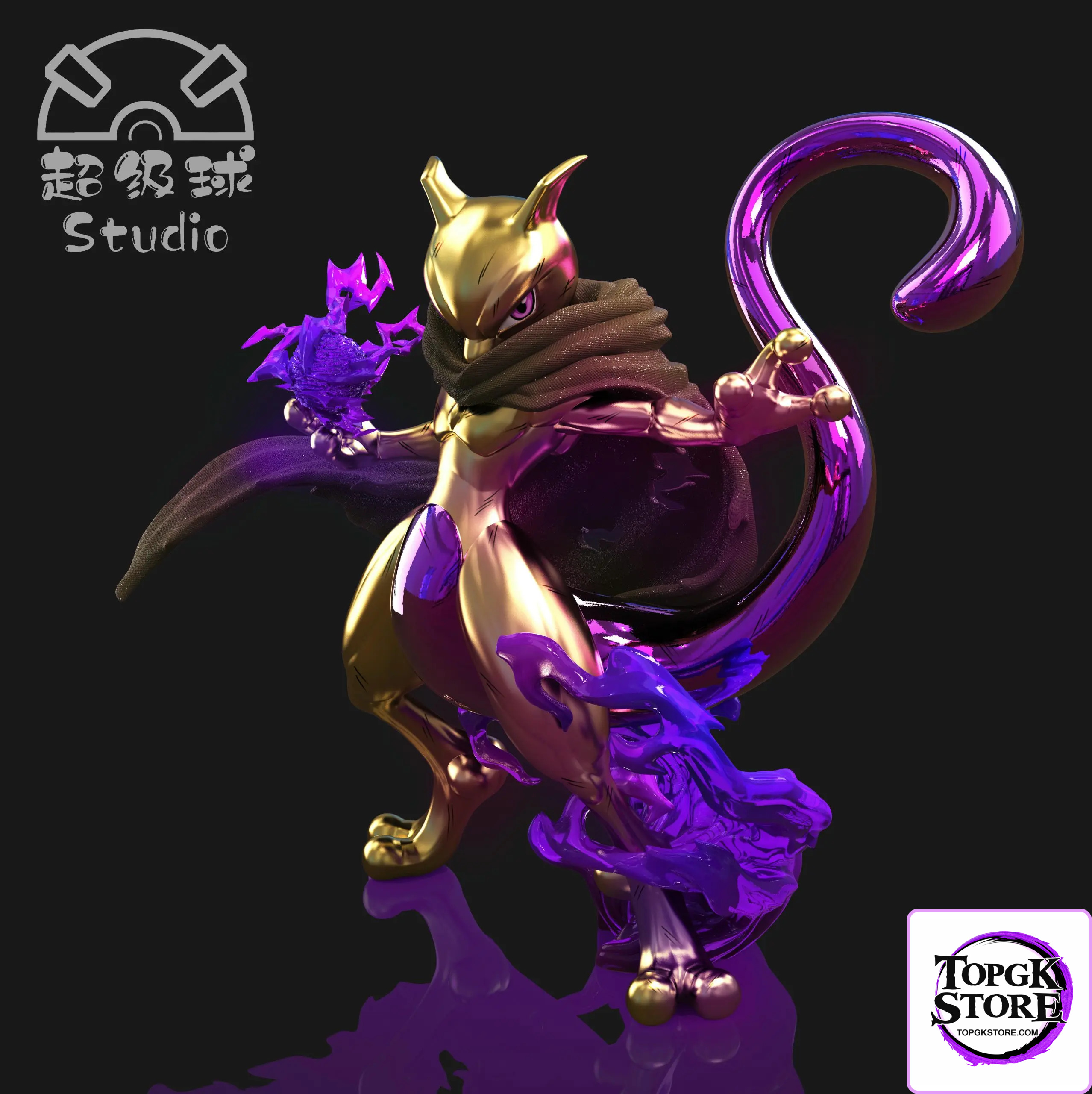 Chao Ji Qiu Studio – Pokémon 1/20 Scale Pokédex Series Cloaked Mewtwo - Photo 2 | TopGKStore