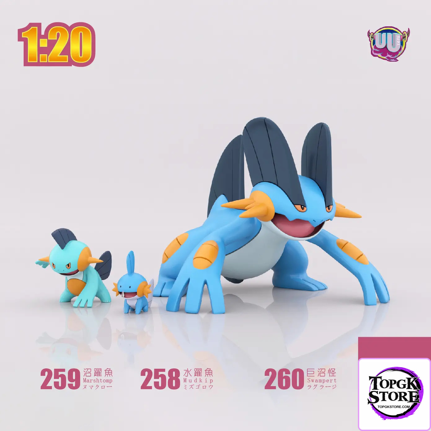 UU Studio – Pokémon 1/20 Scale Figure Collection Swampert Set - Photo 1 | TopGKStore