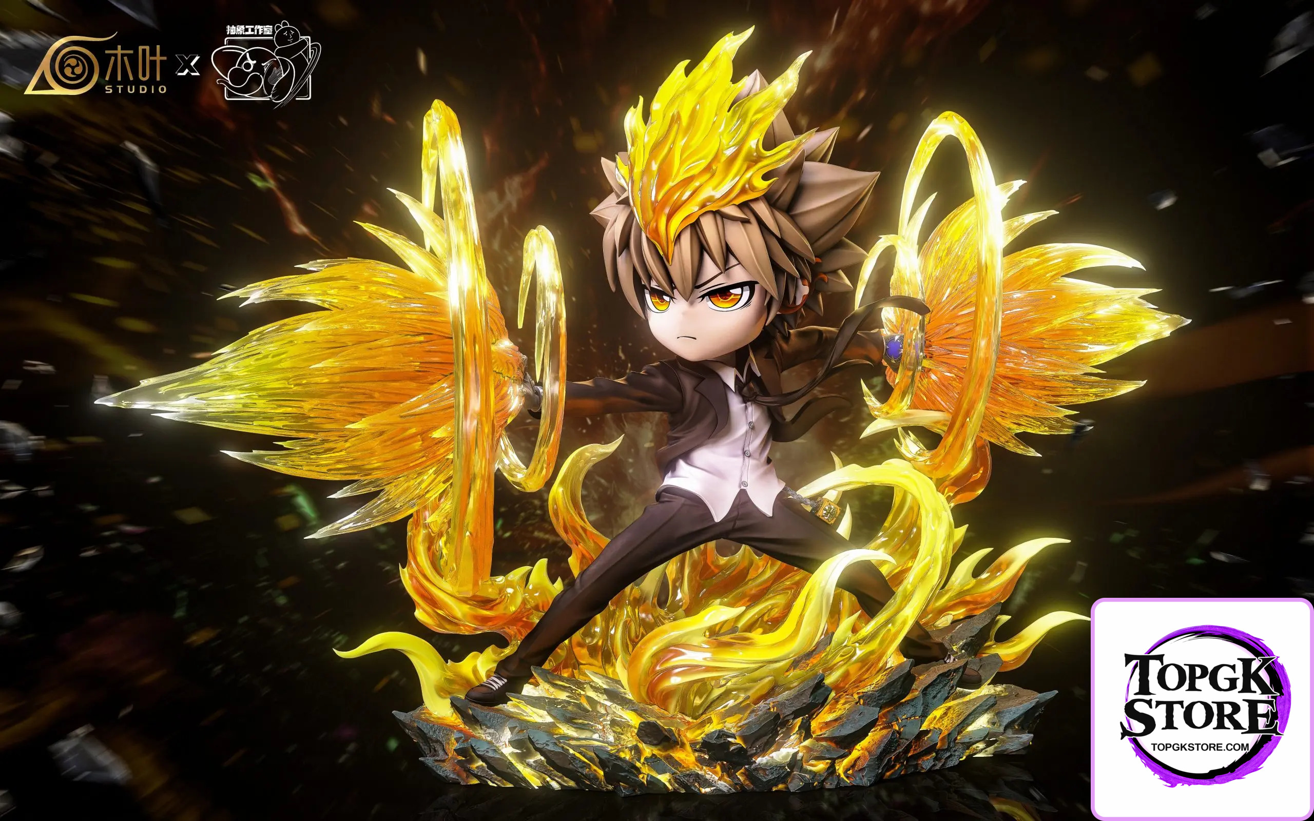 Konoha Studio & Chou Xiang Studio – Katekyo Hitman Reborn Tsunayoshi Sawada and Anya cos Tsunayoshi X-Burner - Pho