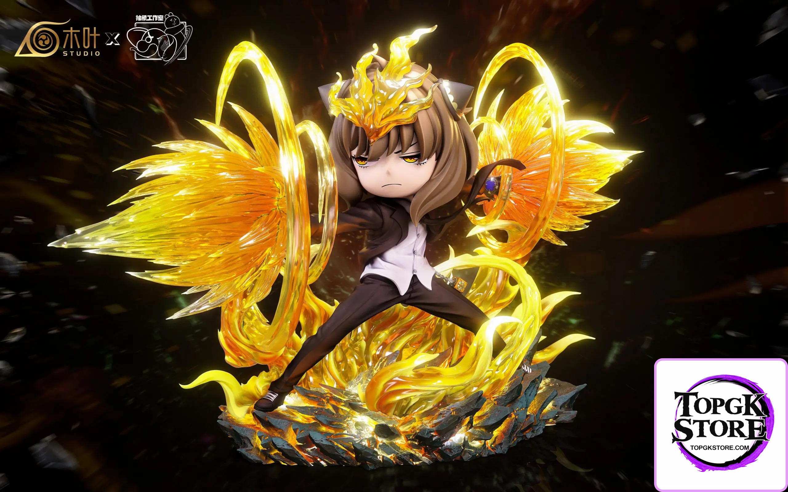 Konoha Studio & Chou Xiang Studio – Katekyo Hitman Reborn Tsunayoshi Sawada and Anya cos Tsunayoshi X-Burner - Pho