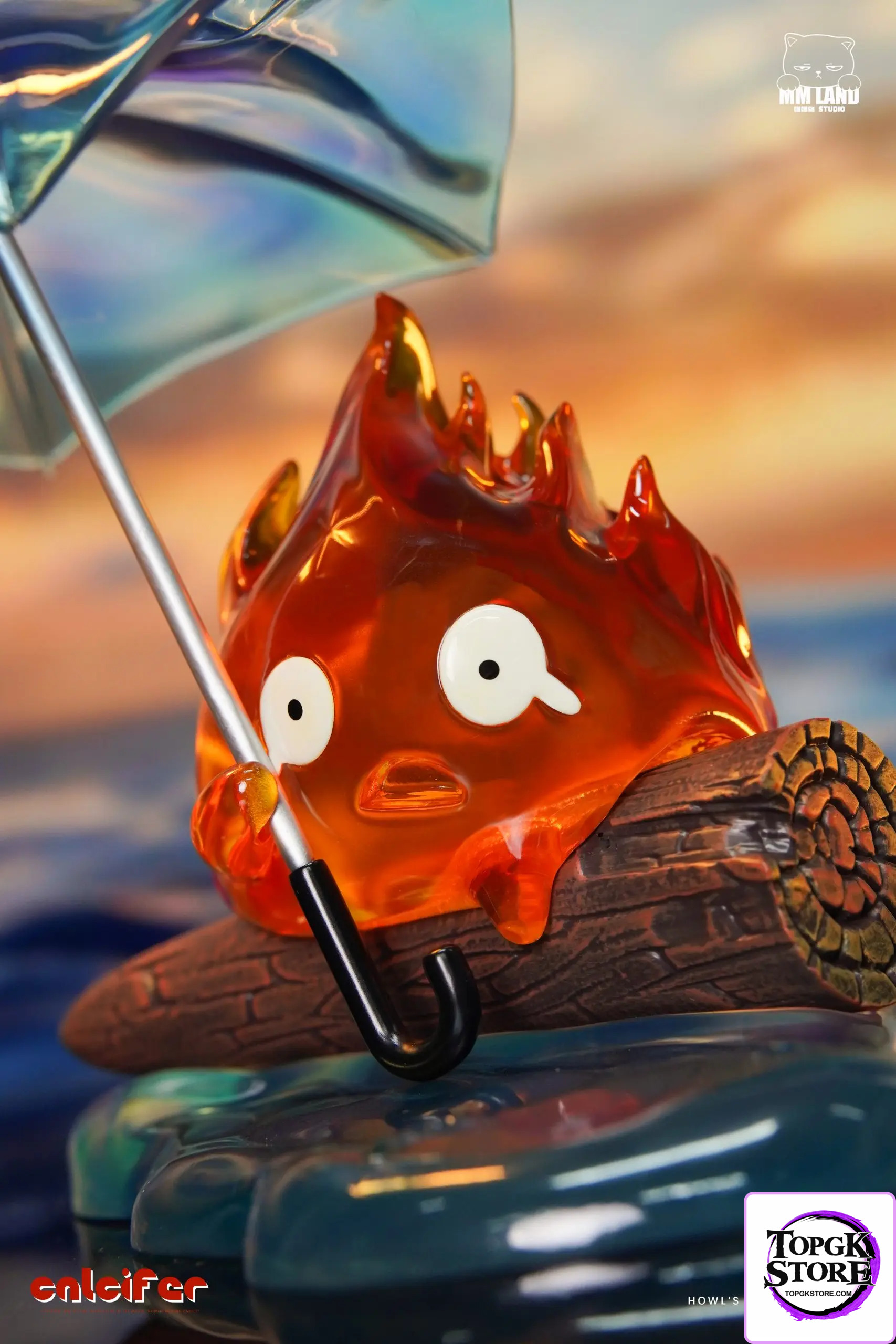 MMLAND Studio – Howl’s Moving Castle Calcifer Holding An Umbrella In The Rain - Photo 2 | TopGKStore