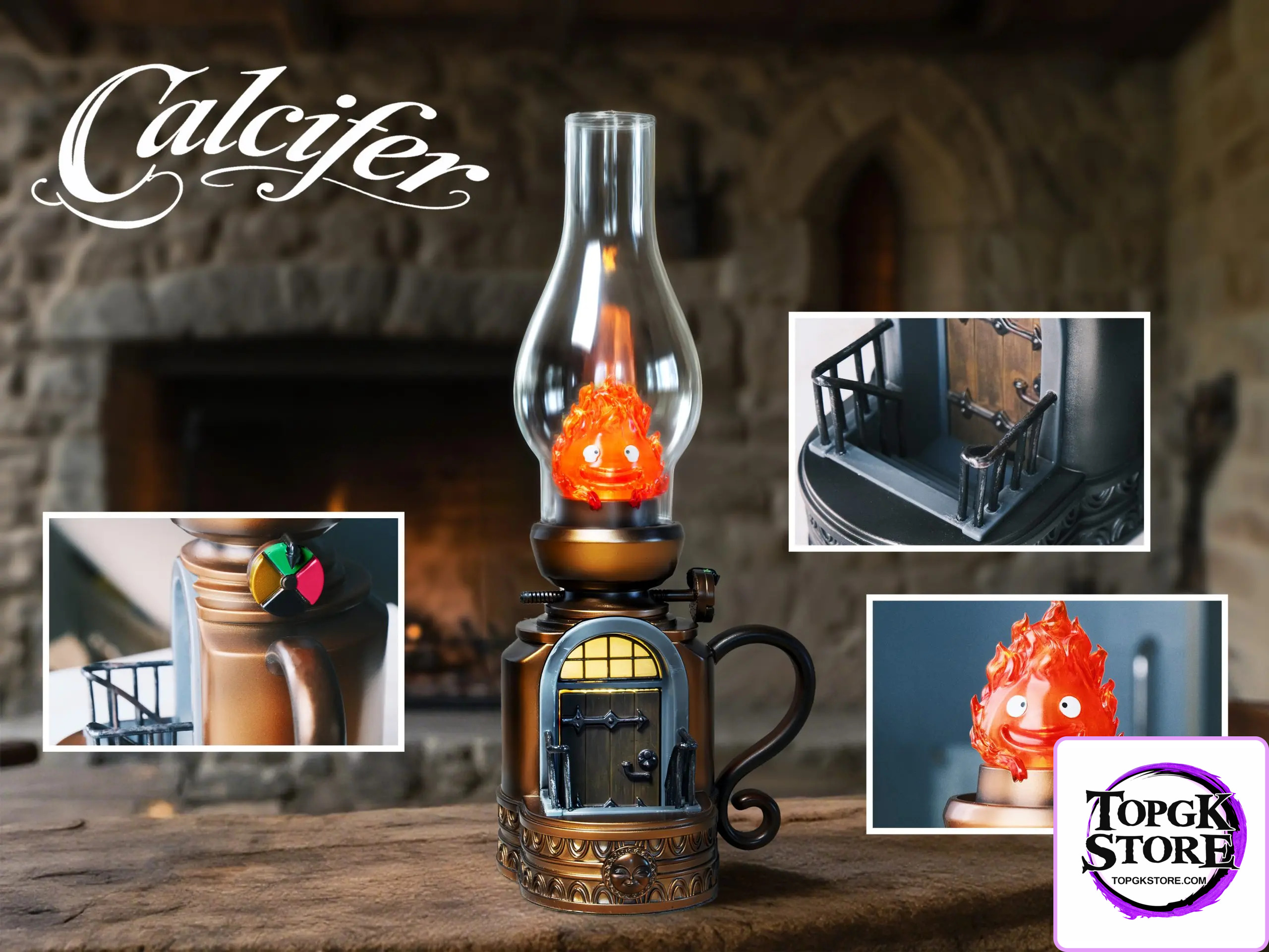 NINETY SEVEN Studio – Howl’s Moving Castle Retro Table Lamp CALCIFER - Photo 4 | TopGKStore