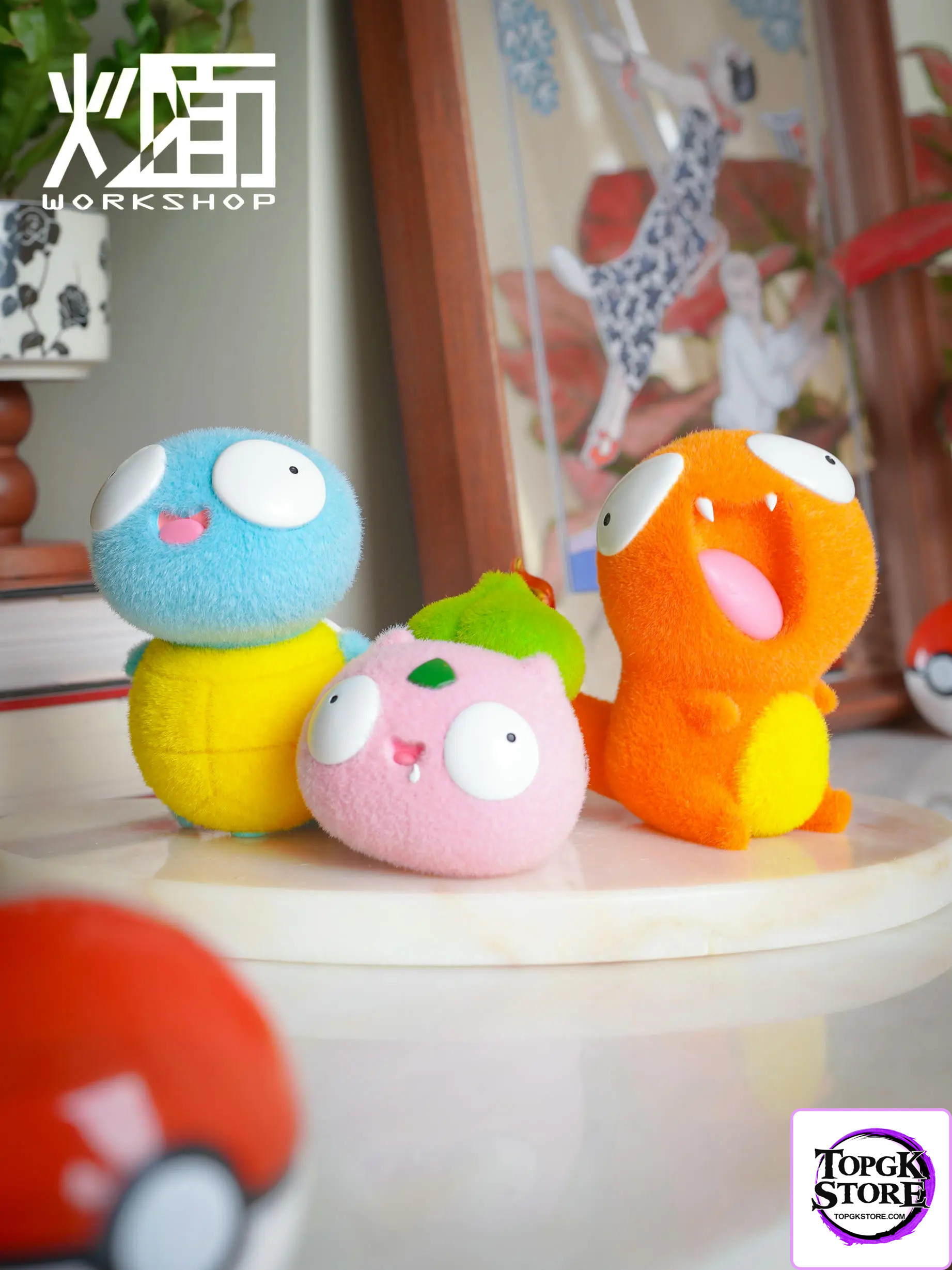 CM Studio – Pokémon Flocked Bulbasaur & Charizard & Squirtle - Photo 1 | TopGKStore