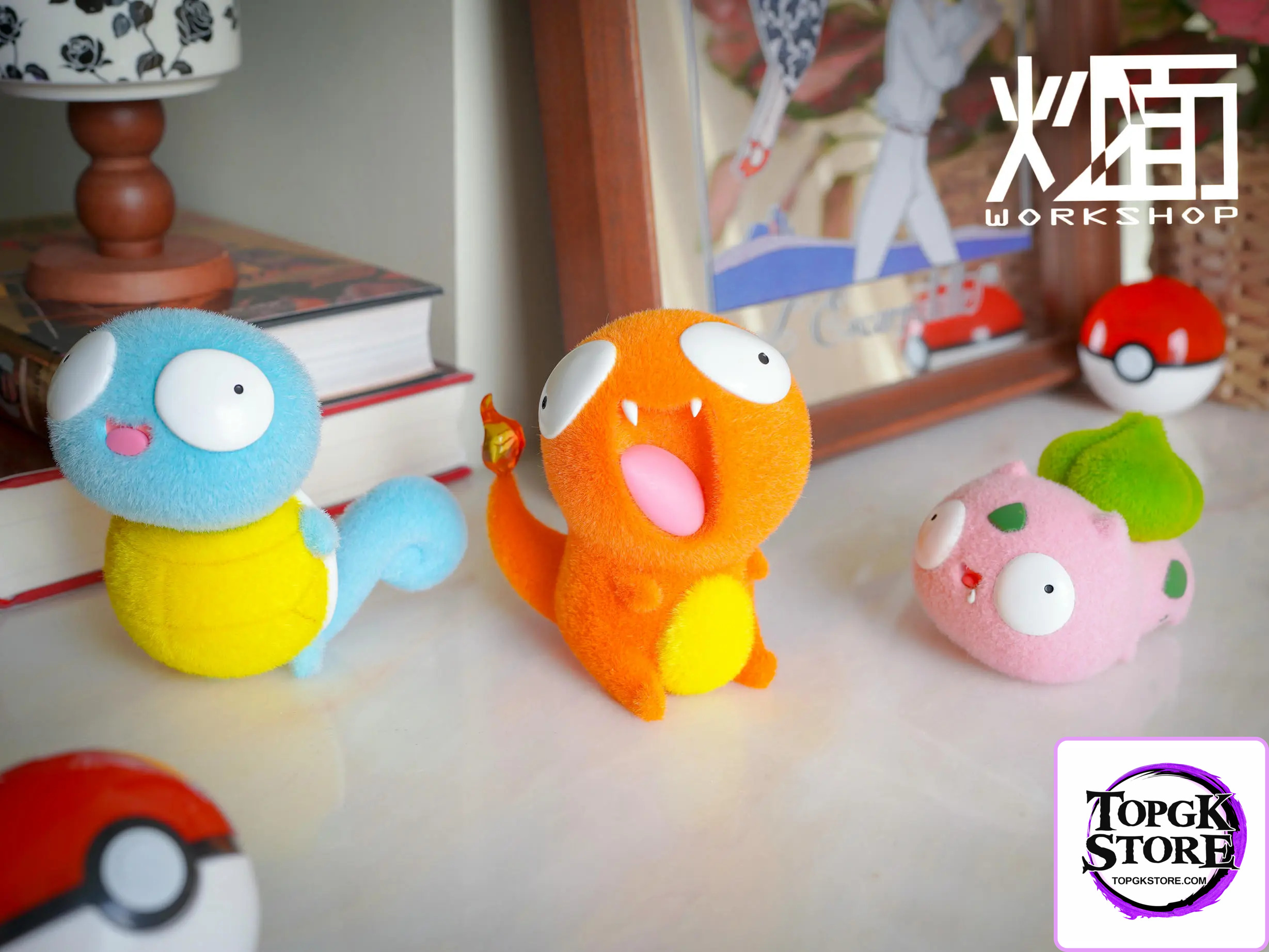 CM Studio – Pokémon Flocked Bulbasaur & Charizard & Squirtle - Photo 2 | TopGKStore