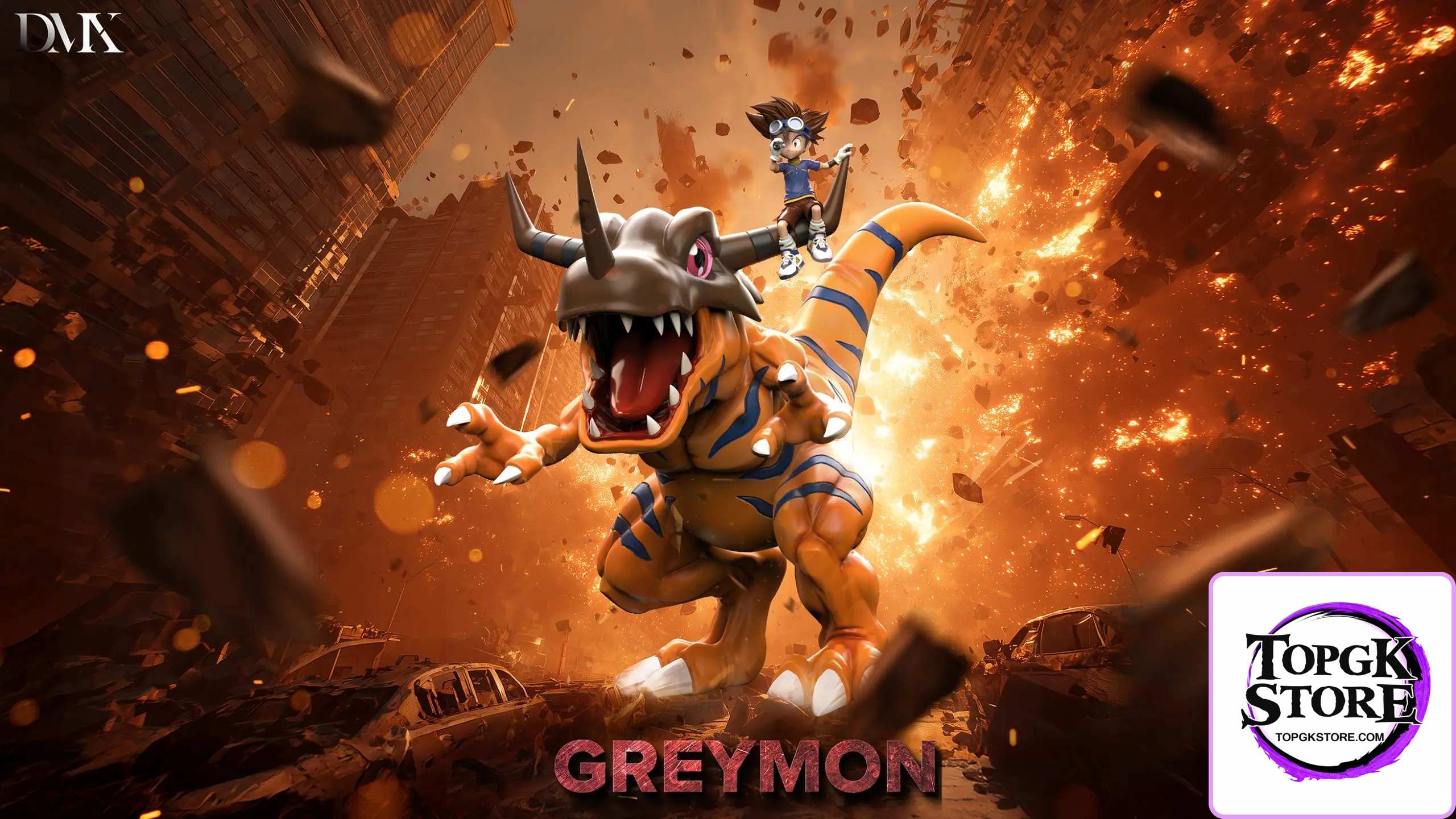 DMX Studio – Digimon Generation 1 Riding Posture Series #4 Greymon & Yagami Taichi - Photo 4 | TopGKStore