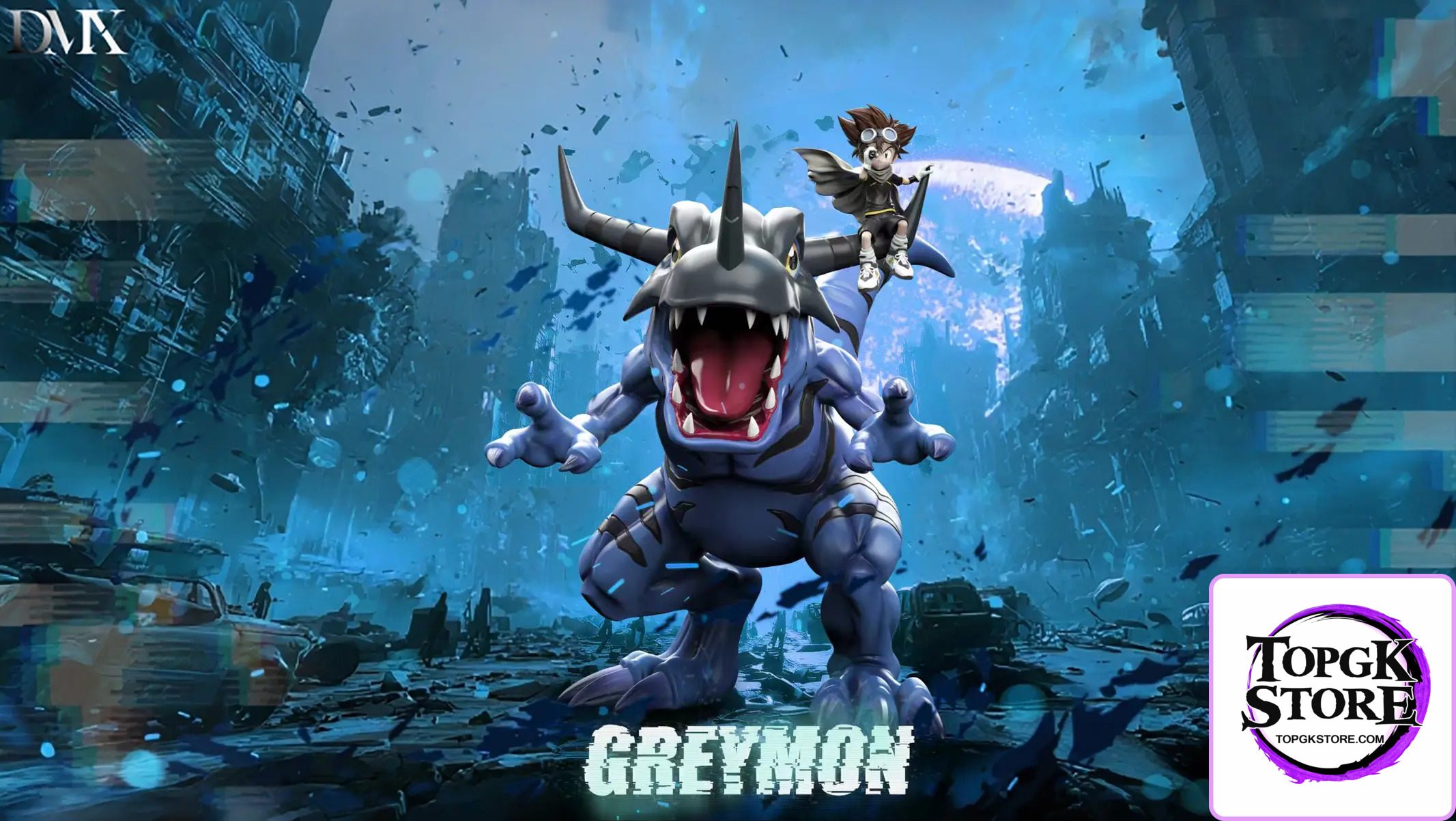 DMX Studio – Digimon Generation 1 Riding Posture Series #4 Greymon & Yagami Taichi - Photo 2 | TopGKStore
