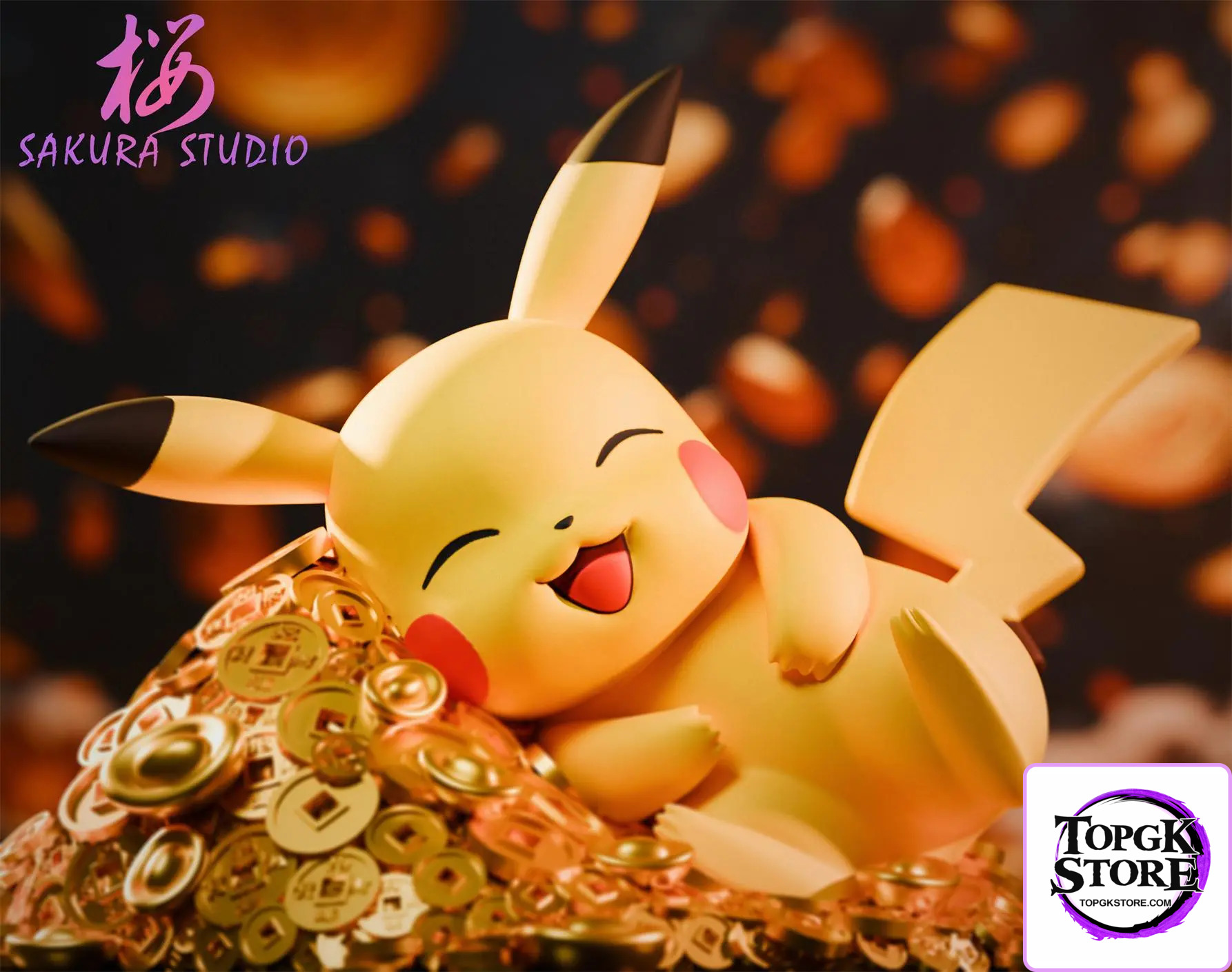 SAKURA Studio – Pokémon New Year Sleeping Get Rich Lazy Pikachu 2.0 - Photo 3 | TopGKStore