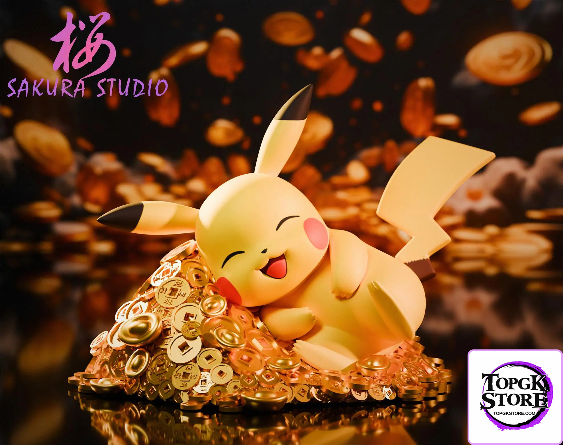 SAKURA Studio – Pokémon New Year Sleeping Get Rich Lazy Pikachu 2.0 - Photo 1 | TopGKStore