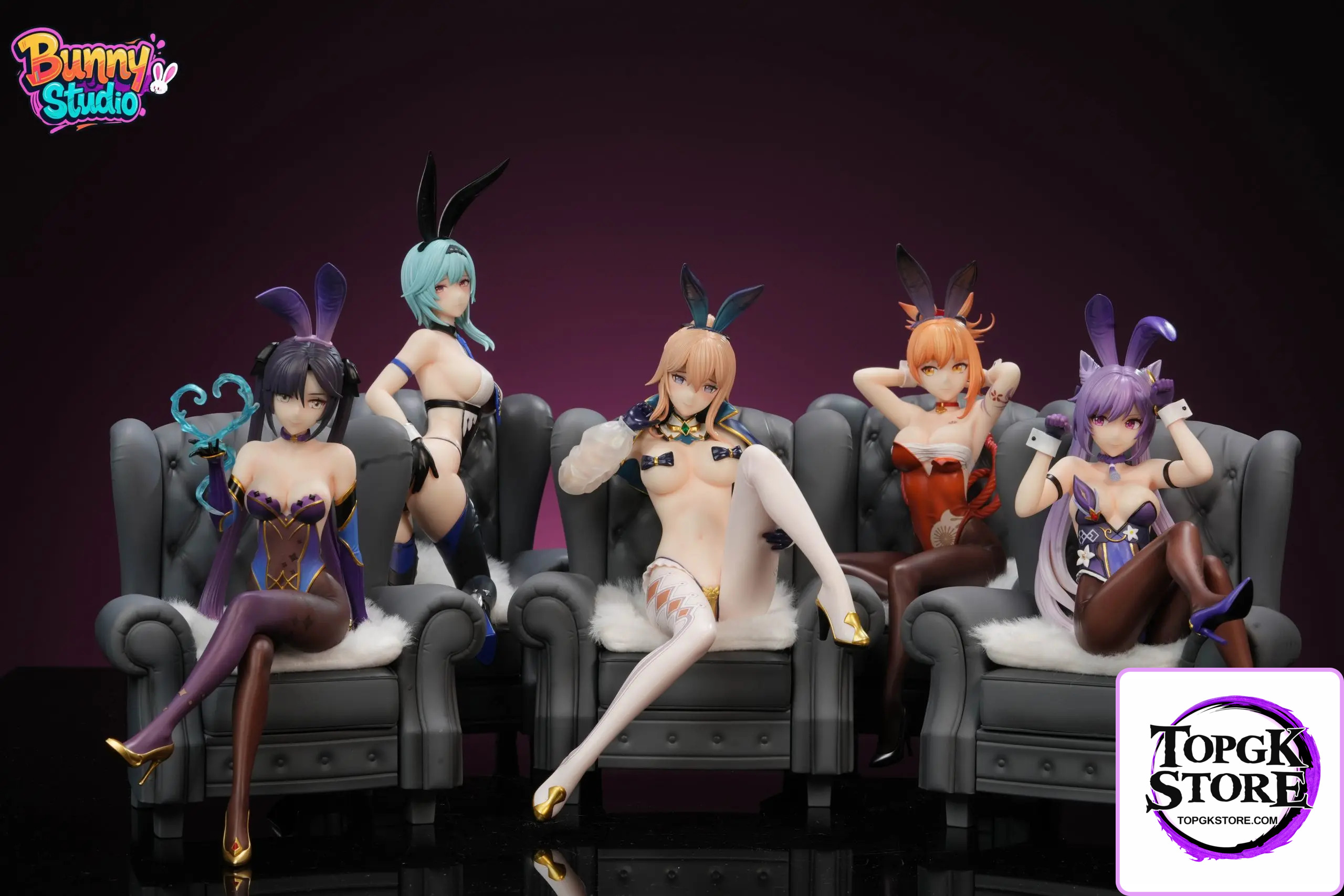 Bunny Studio – Genshin Impact Bunny Girl #3 Keqing & Mona & Yoimiya & Eula & Jean - Photo 1 | TopGKStor
