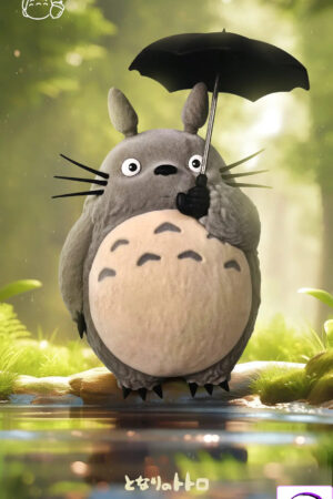 Xiang Guo Gong Fang Studio – My Neighbor Totoro Flocking Totoro - Photo 1 | TopGKStore