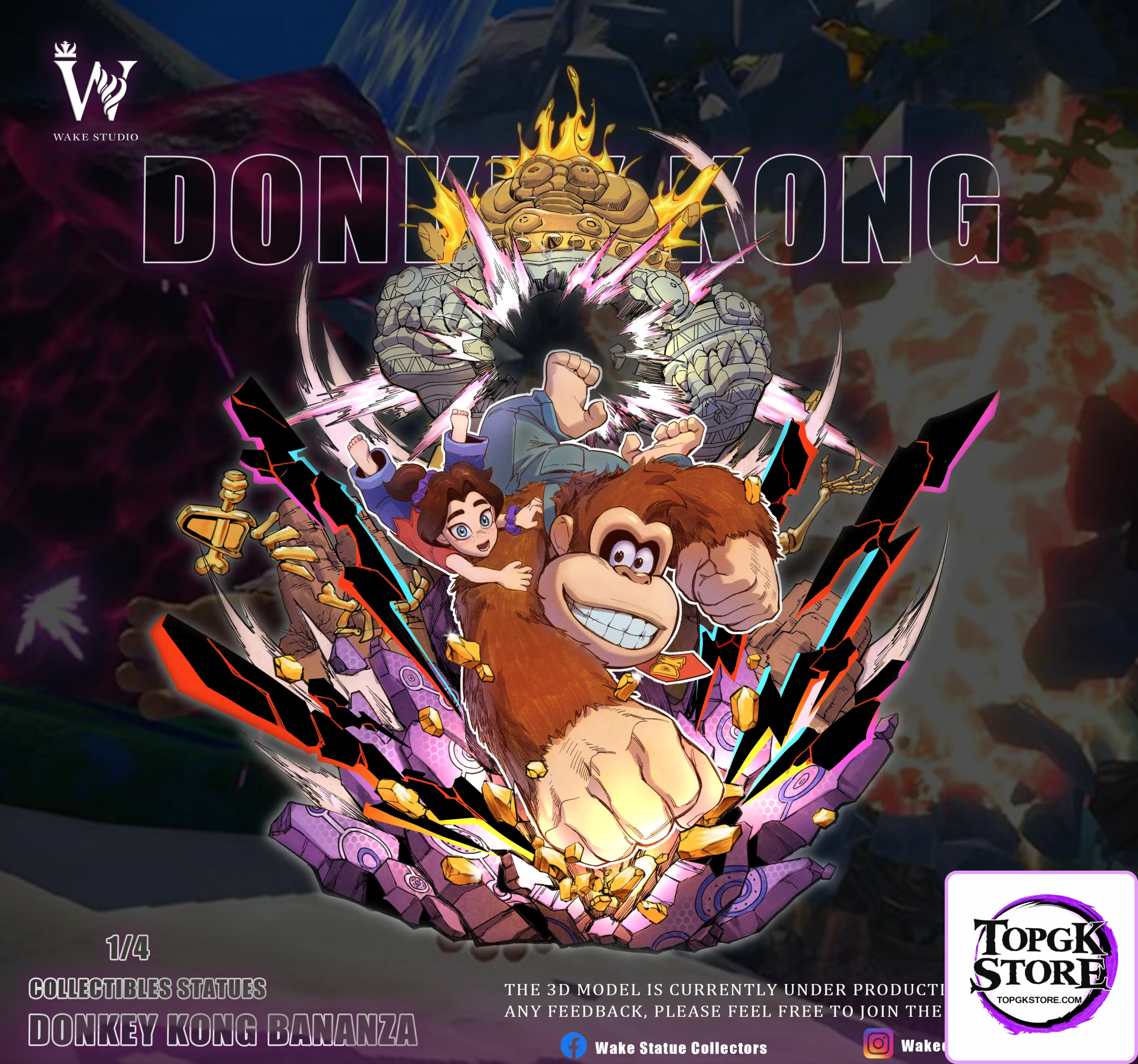 Wake Studio – Donkey Kong Bananza Donkey Kong & Pauline - Photo 1 | TopGKStore