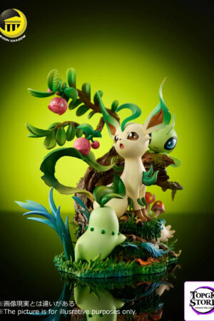 MoonShadow Studio – Pokémon Nature Series Leafeon & Celebi & Chikorita & Shroomish & Cherubi Natural Sc