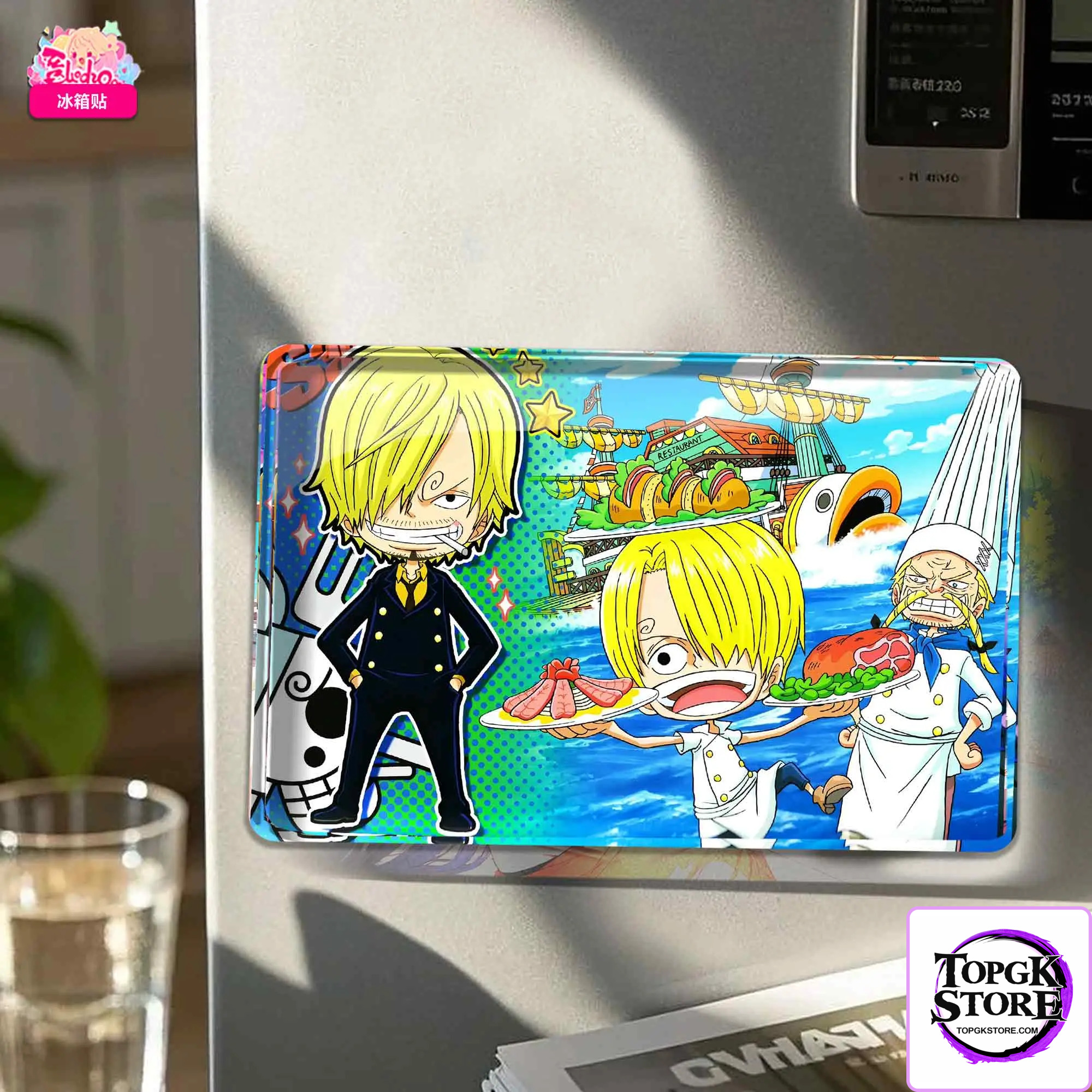 A Miao Hua She Studio – ne Piece Anime Fridge Magnet #22 Luffy & Zoro & Sanji & Chopper - Photo 3 | TopGKSt