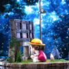 Wu Yu Studio – My Neighbor Totoro Hayao Miyazaki Desktop Series 05 The Happiest Search Mei Hide-and-Seek with Totoro - 