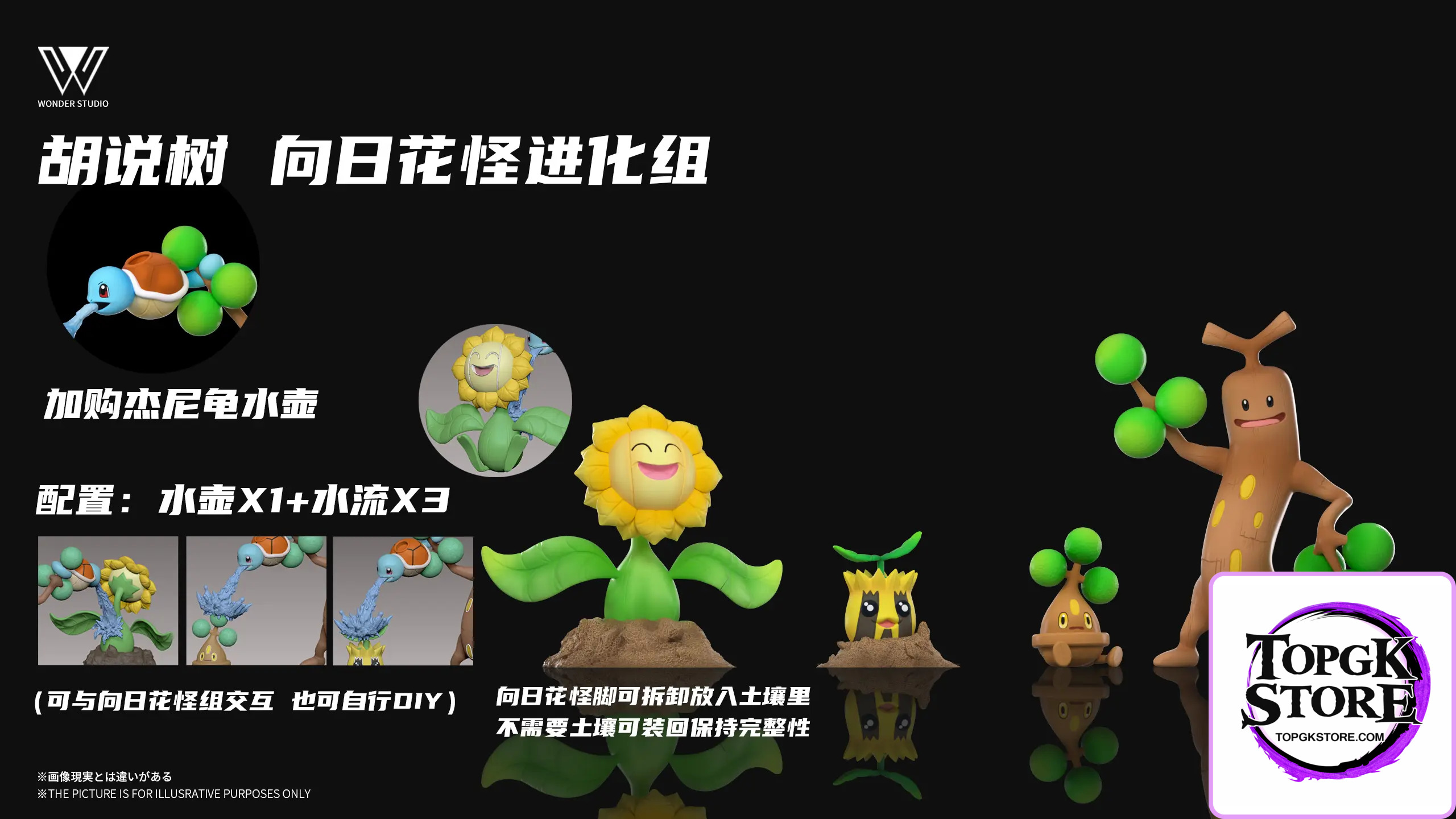 Wonder Studio – Pokémon Sunflora & Sudowoodo - Photo 3 | TopGKStore