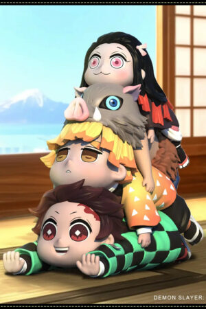 NINETY SEVEN Studio – Demon Slayer Stacking Figures Tanjiro & Nezuko & Zenitsu & Inosuke - Photo 1 | TopGKS